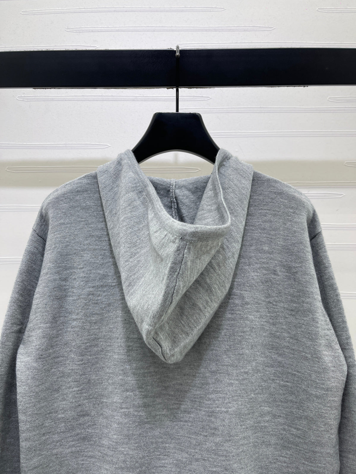 Celine 2026 Zip-Up Hoodie Grey Wool 430311