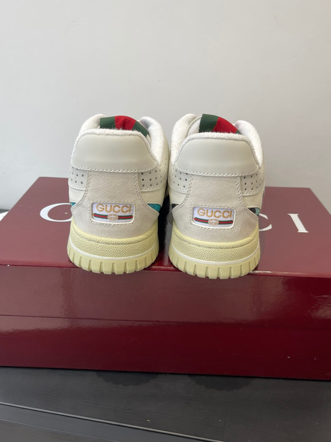Gucci 2025 Re-Web Sneaker White Blue Leather Fabric