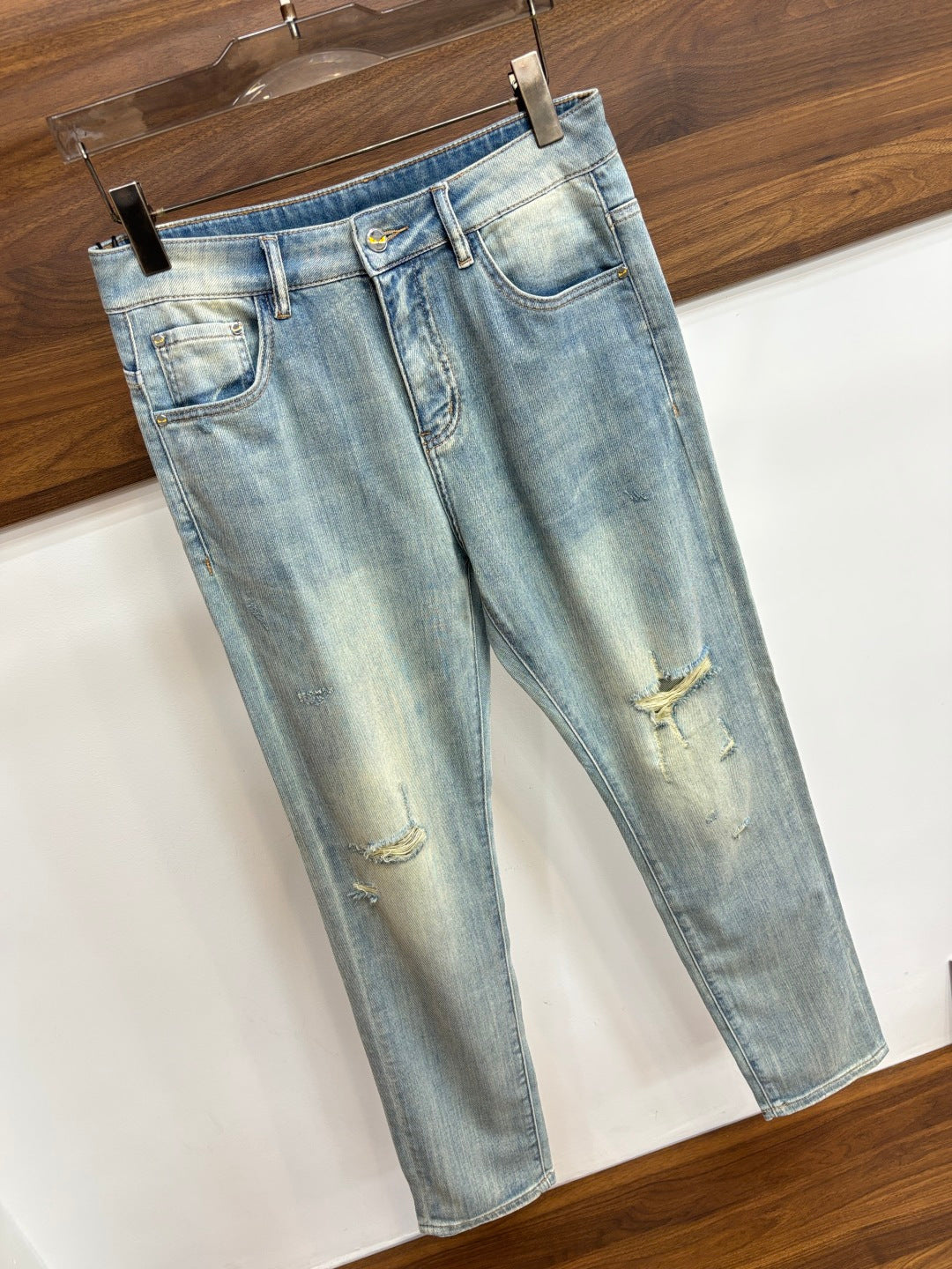 Fendi 2026 Men's Jeans Light Blue Denim 825236