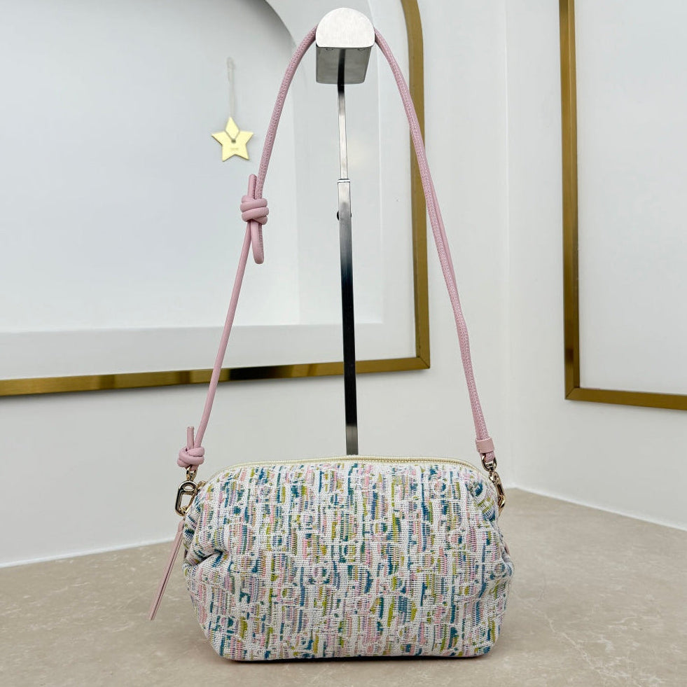 Dior 2026 Bow Pouch Bag 20cm Canvas