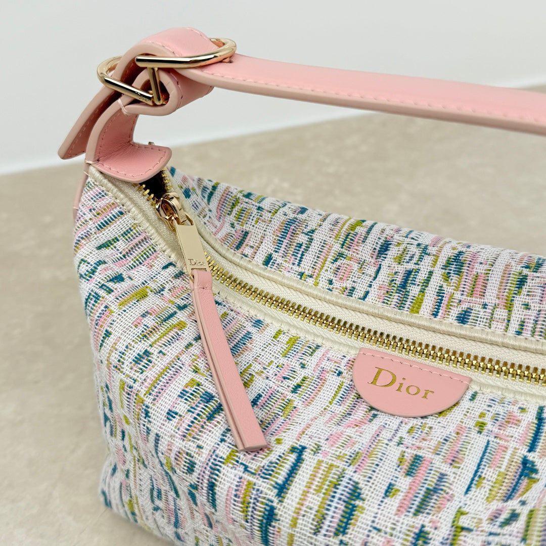 Dior 2026 Nomad Pouch 22cm Pink Mix Colors Canvas 402510