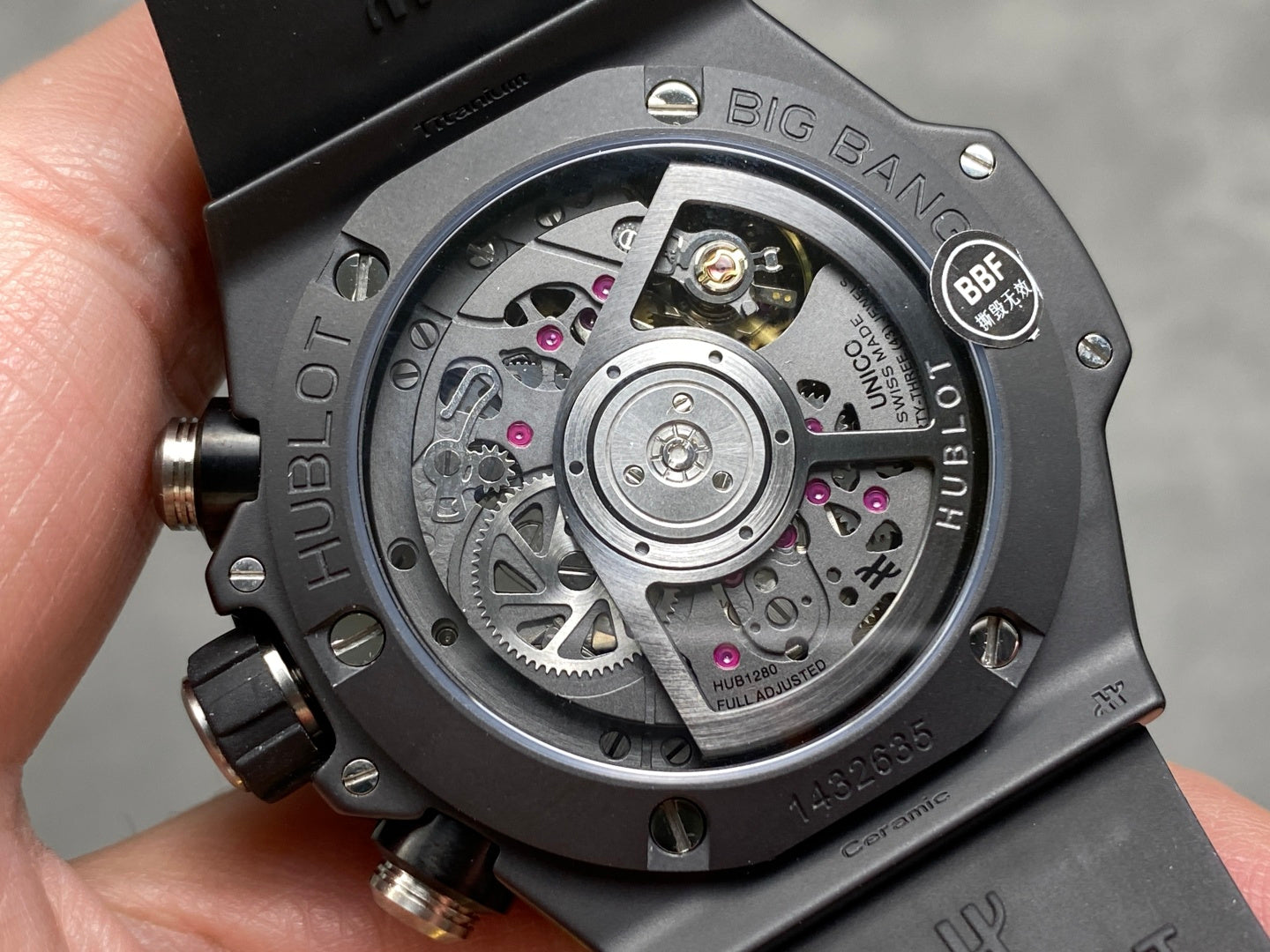 Hublot Big Bang Unico Black Magic 42mm White Rubber Strap