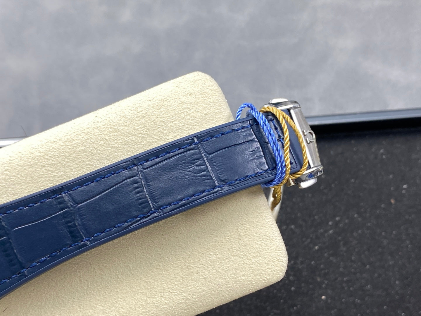 Omega Constellation Co-Axial Master Chronometer 41 mm Steel Blue Case Leather Strap
