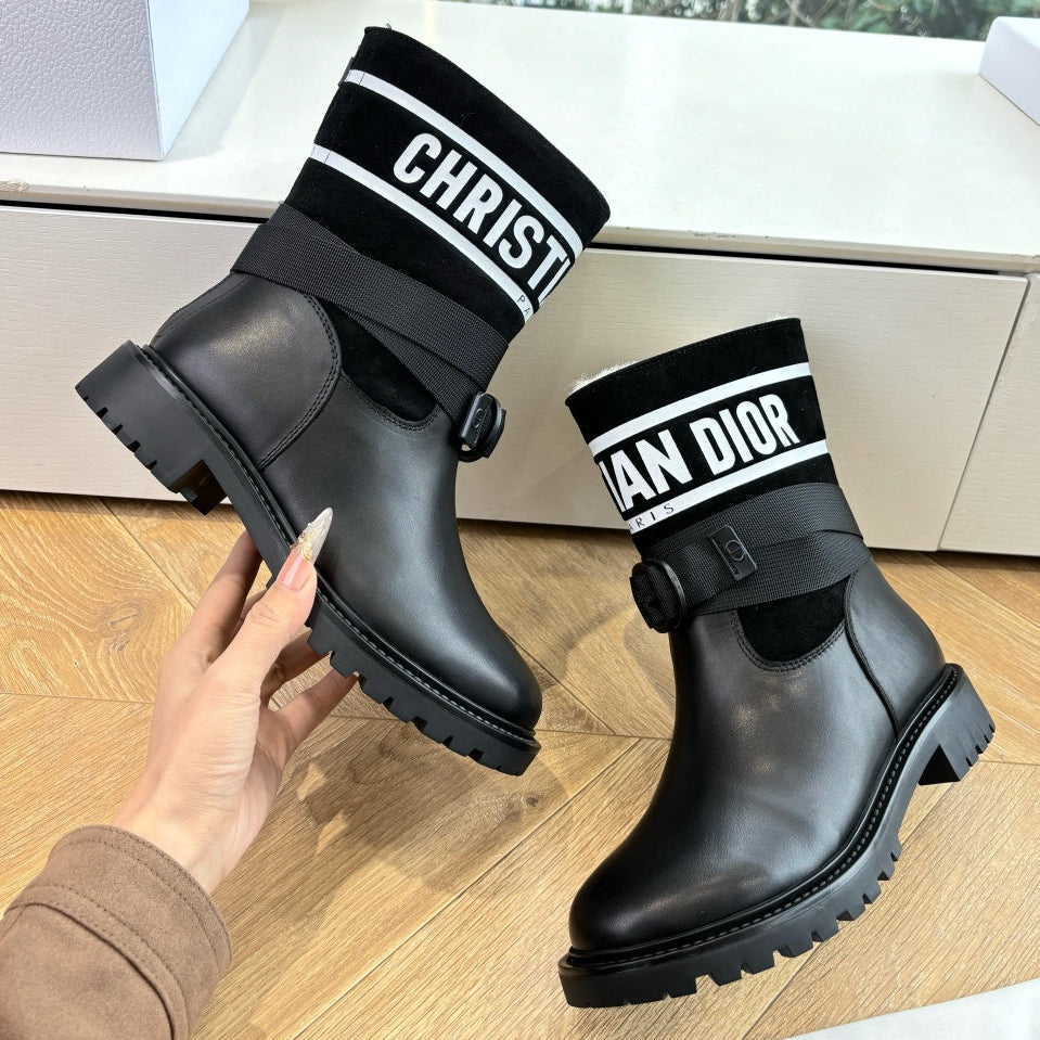 Dior 2026 D-Major Ankle Boots Cowhide Suede 128411