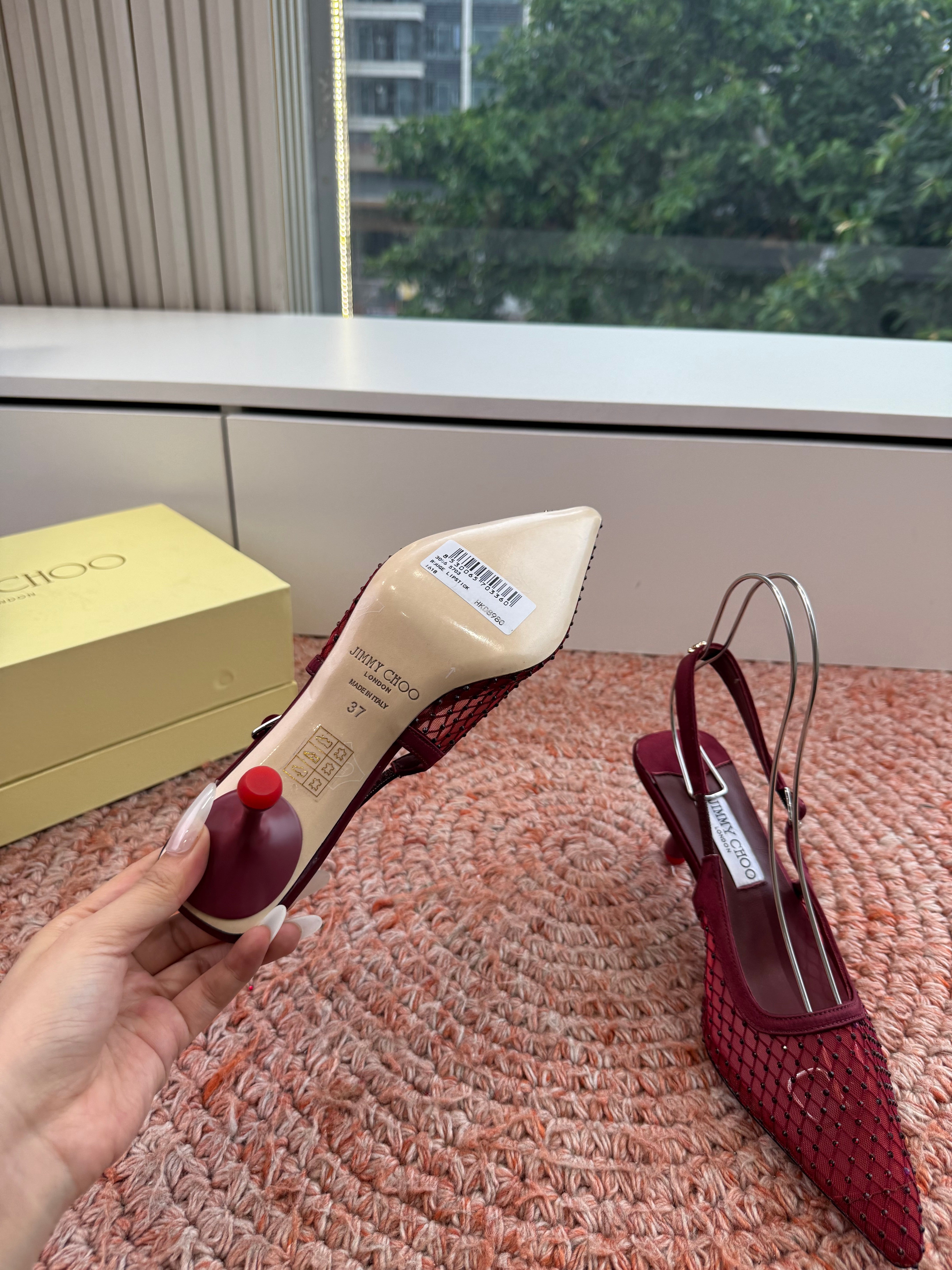 Jimmy Choo 2026 Amel Crystal-Embellished Slingback 50mm Silk 916780