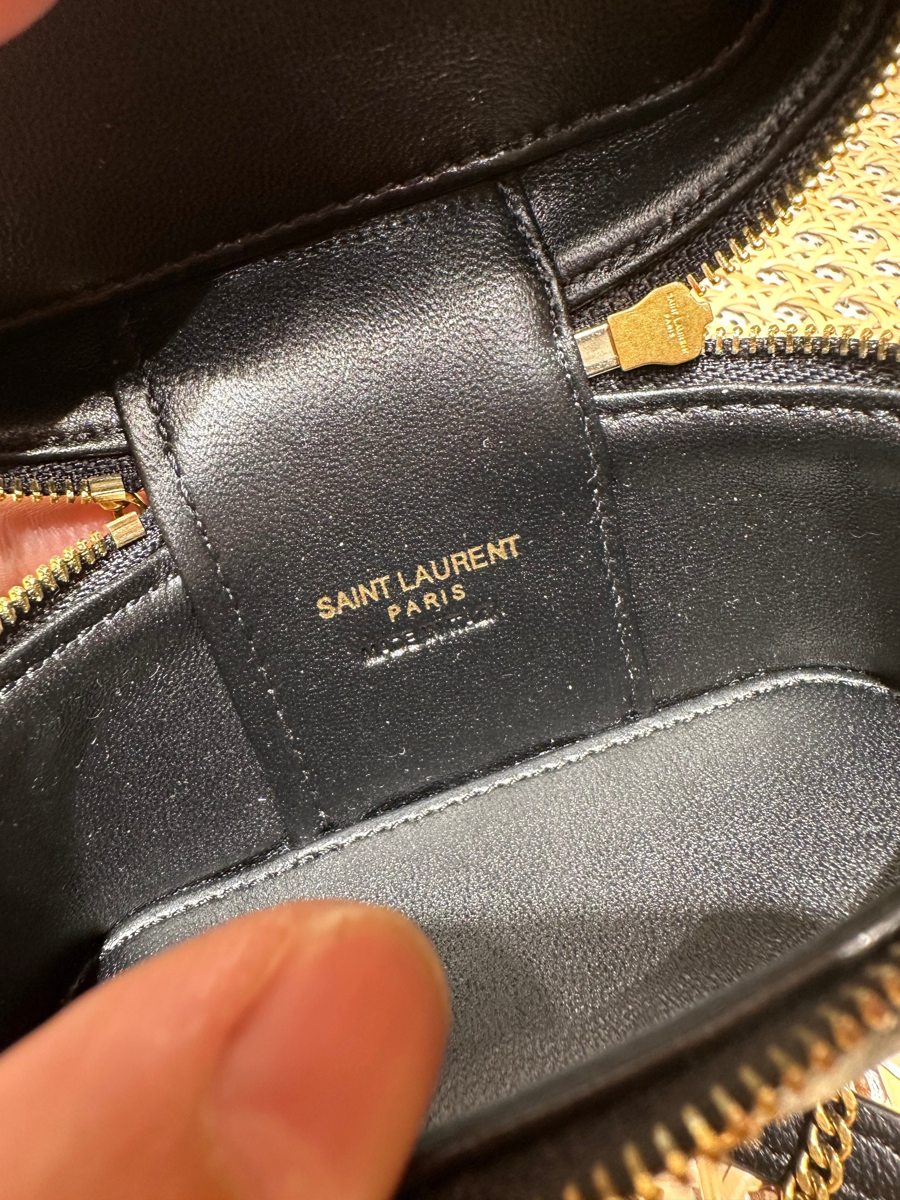 YSL Mini Vanity 12 Black Quilted Calfskin