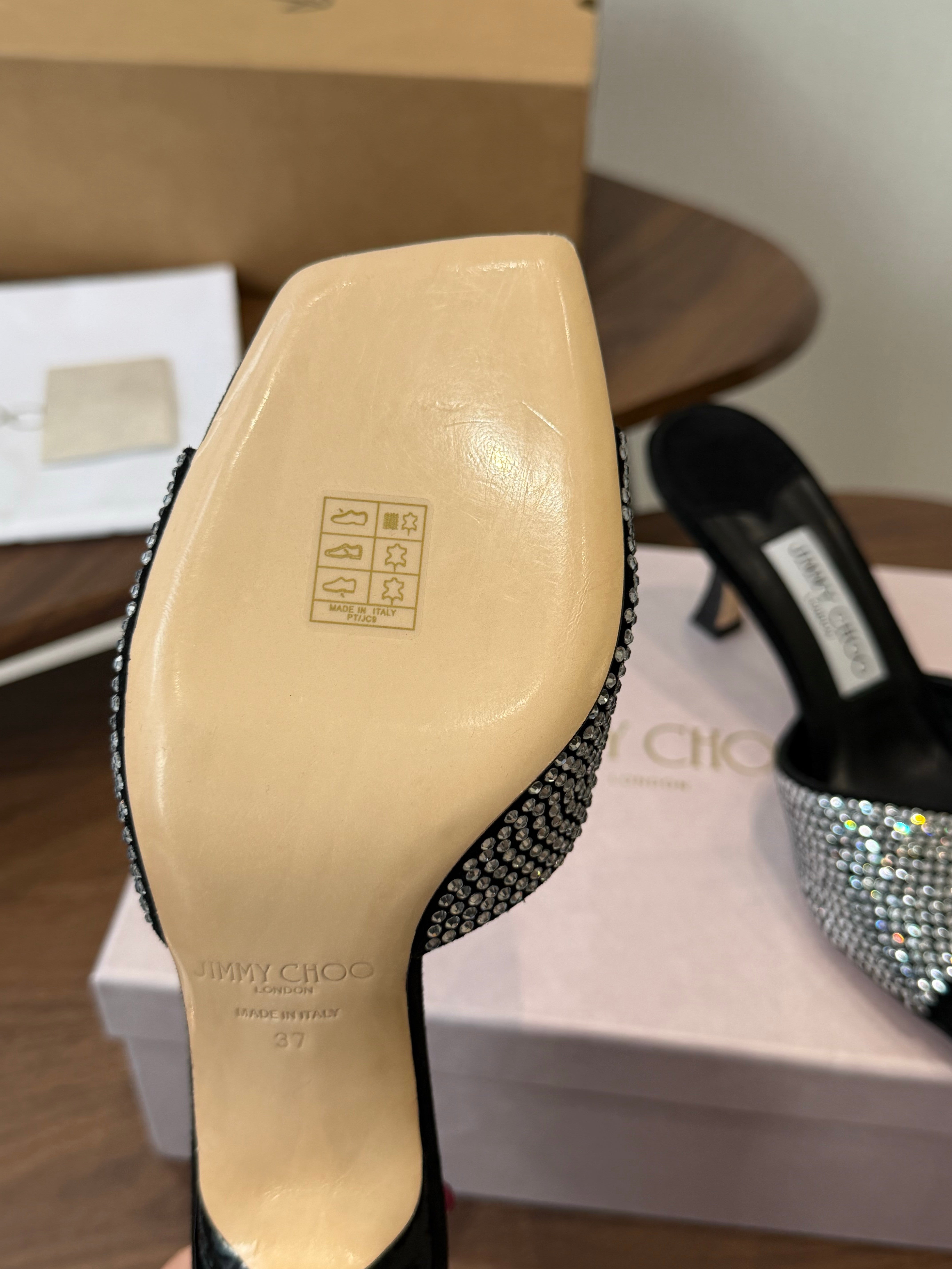 Jimmy Choo 2026 Skye Sandals 65mm Glitter Leather 940362