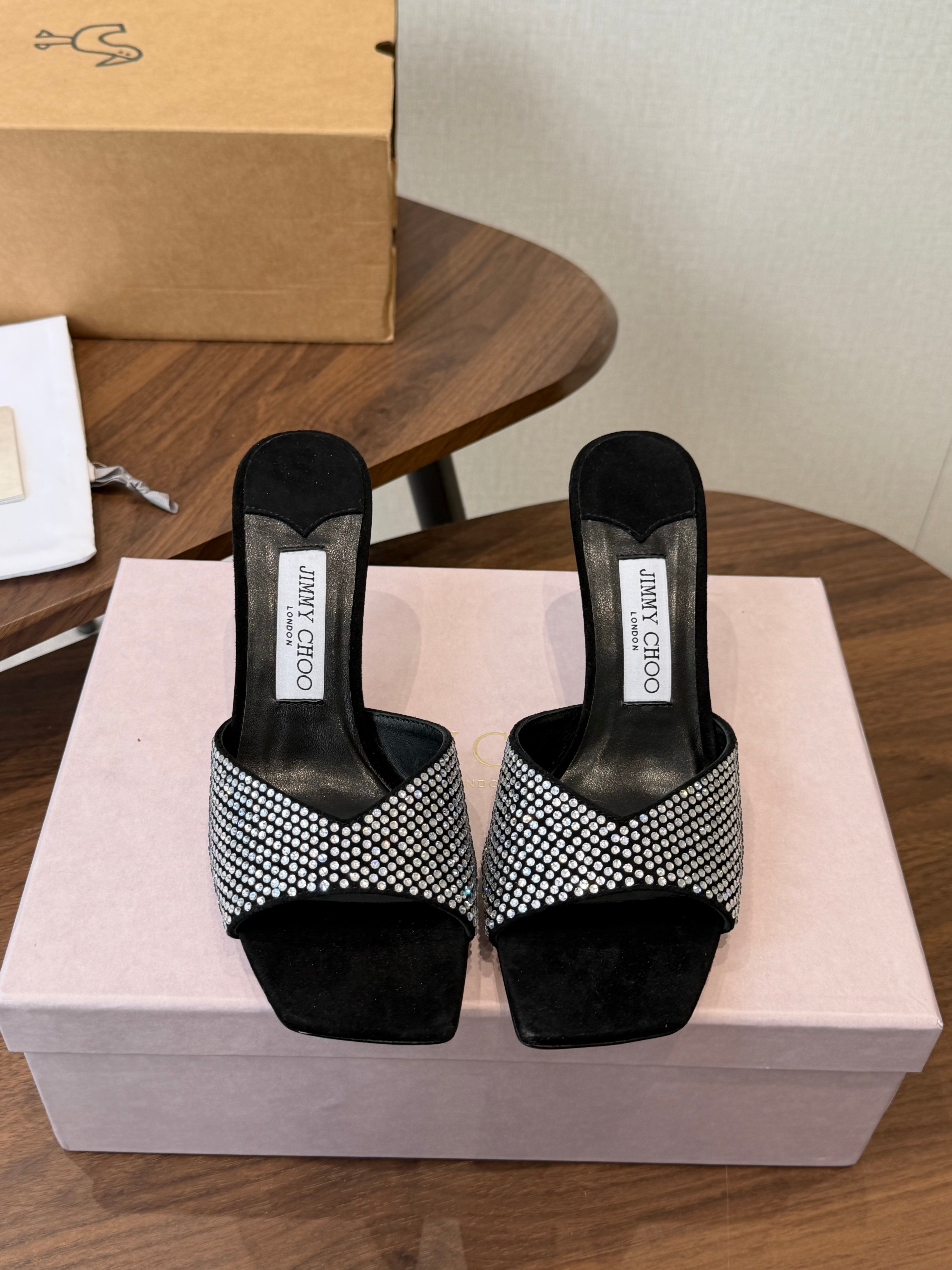 Jimmy Choo 2026 Skye Sandals 65mm Glitter Leather 940362