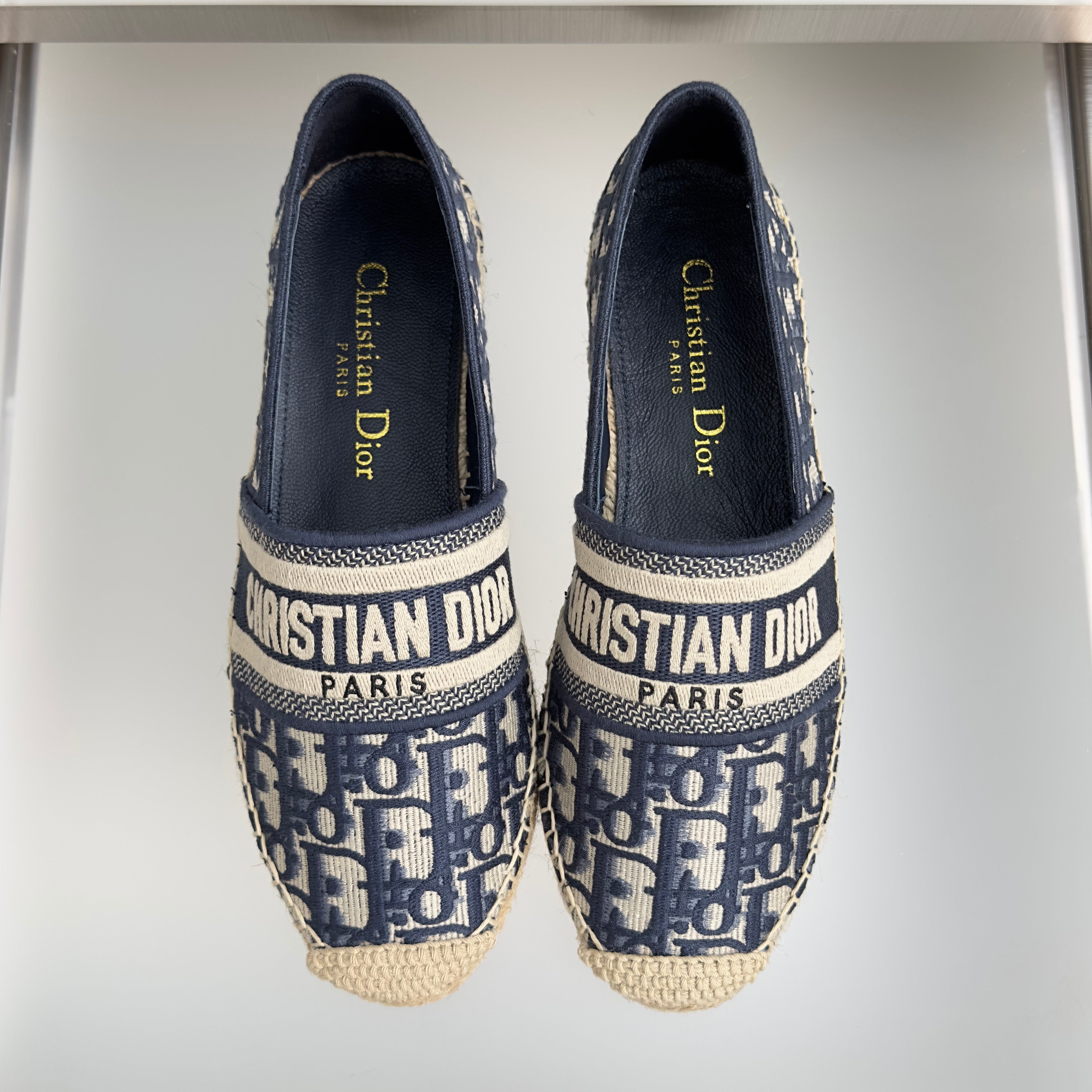 Dior 2026 Granville Espadrille Loafers Fabric Leather 972438