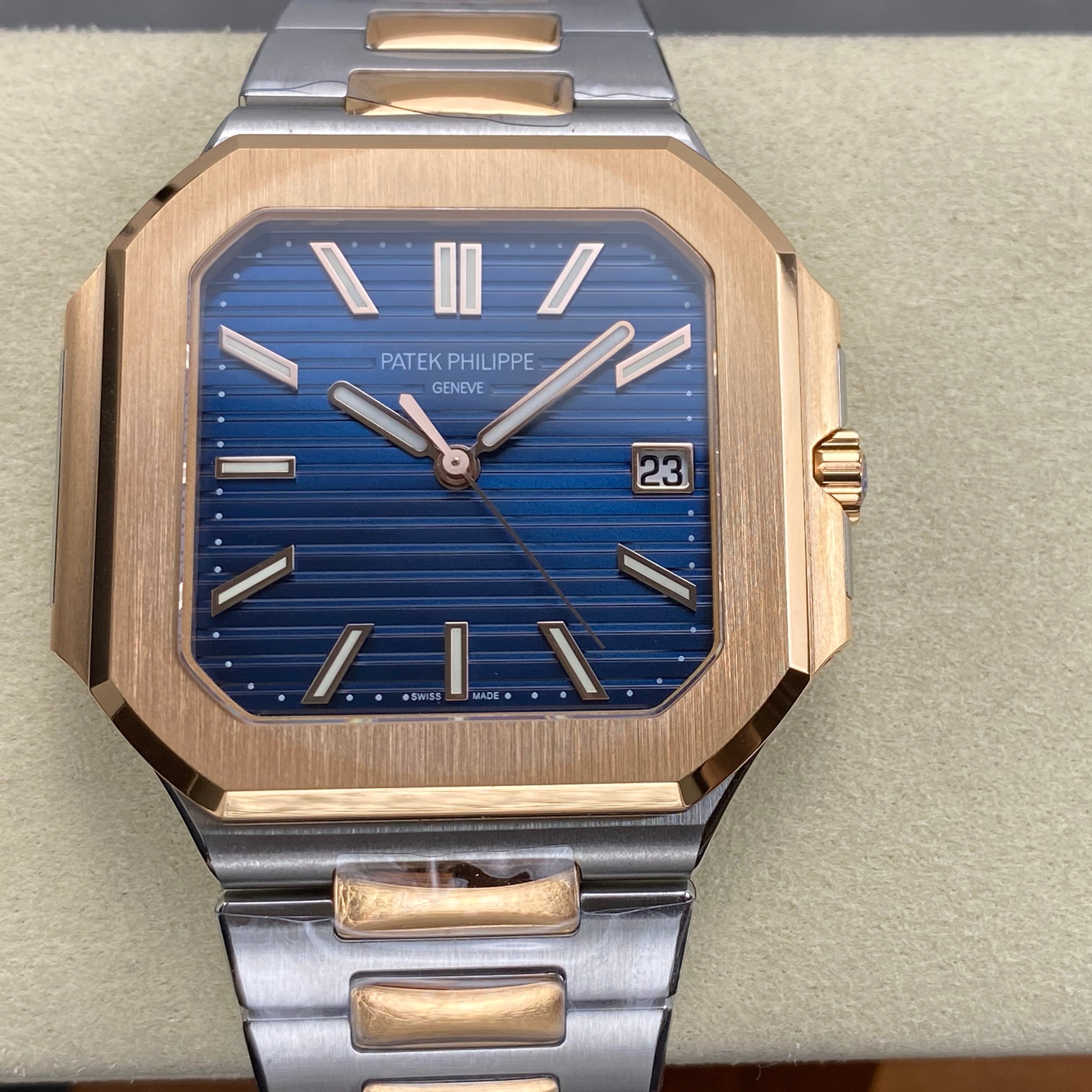 Patek Philippe Cubitus 45mm Blue Dial Steel/Rose Gold Case