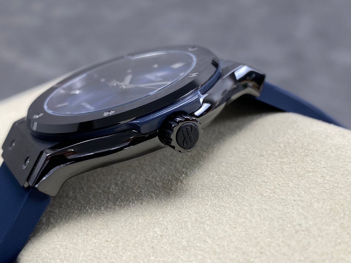 Hublot Classic Fusion Blue 42mm Blue Dial Rubber Strap