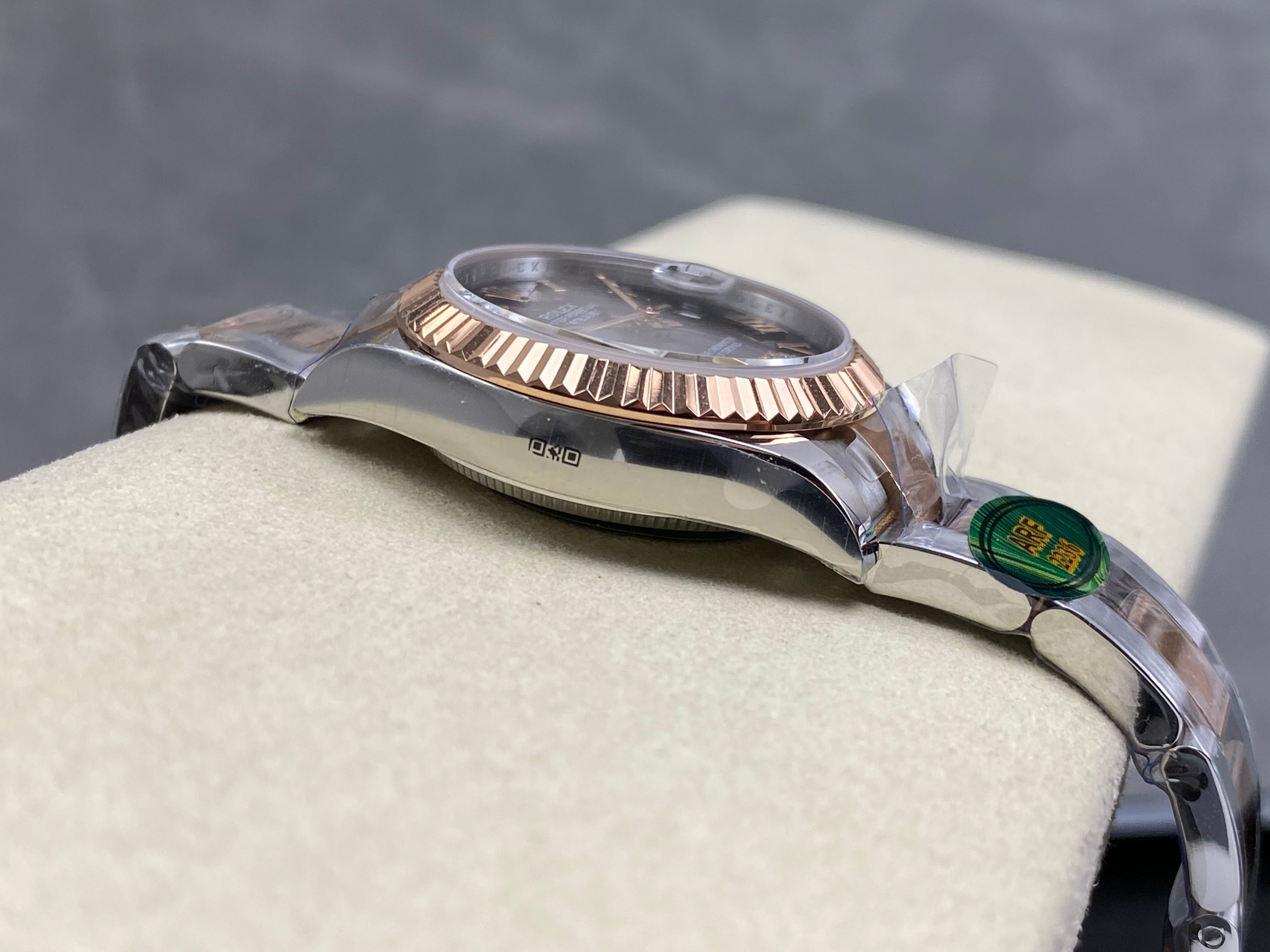 Rolex Datejust 31mm Purple Dial Steel Pink Gold Diamond