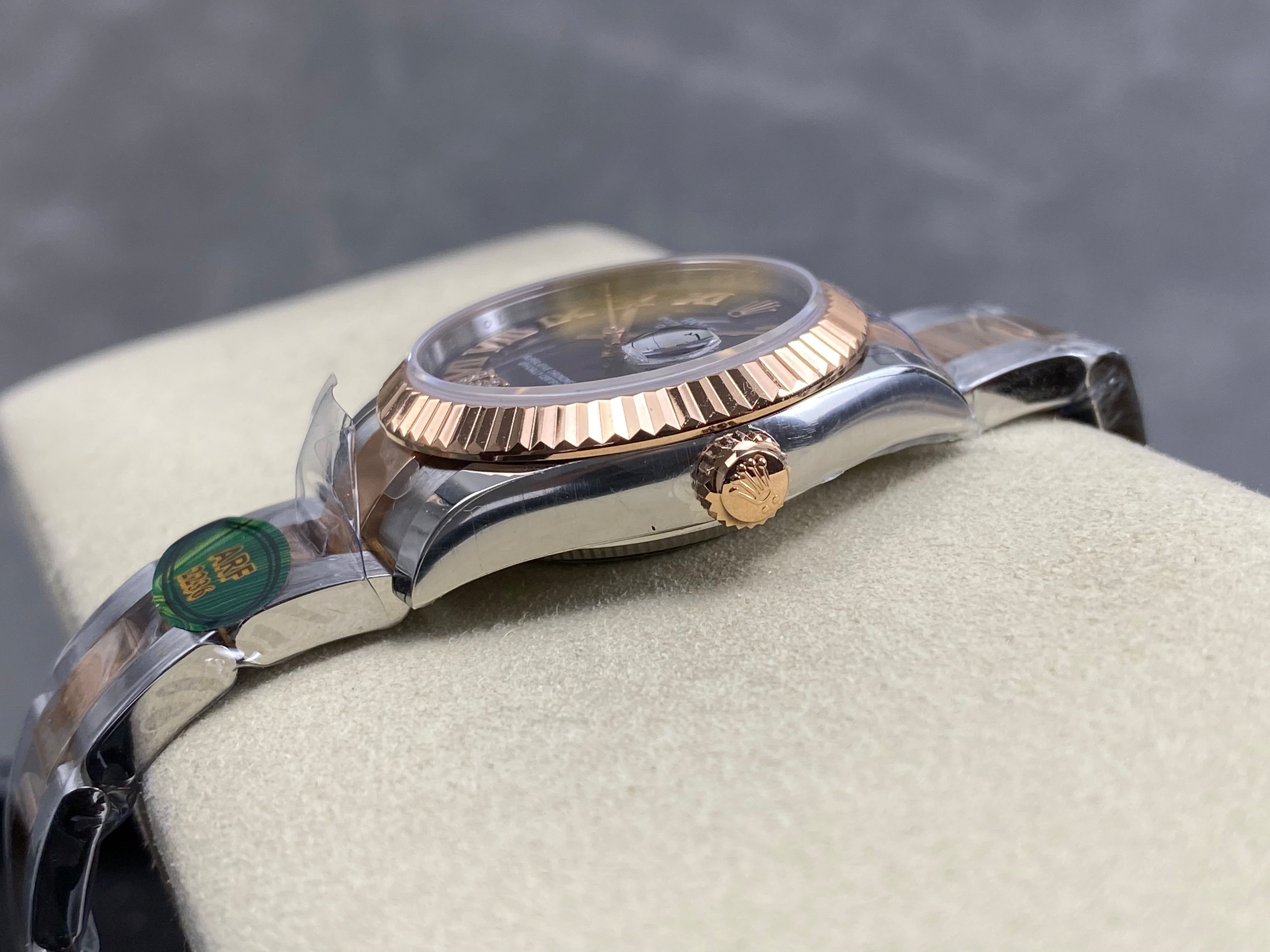 Rolex Datejust 31mm Purple Dial Steel Pink Gold Diamond