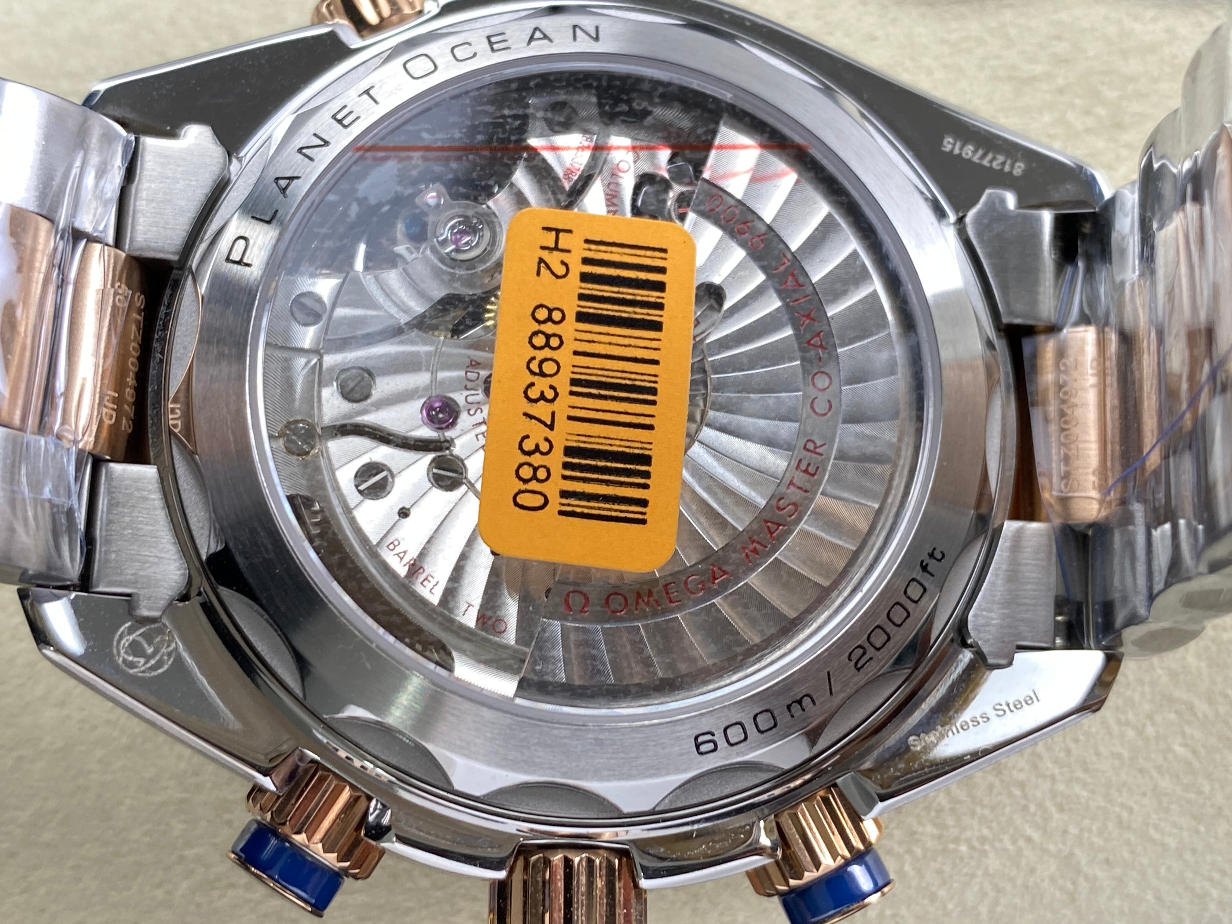 Omega Seamaster 46mm Blue Dial Pink Gold Steel