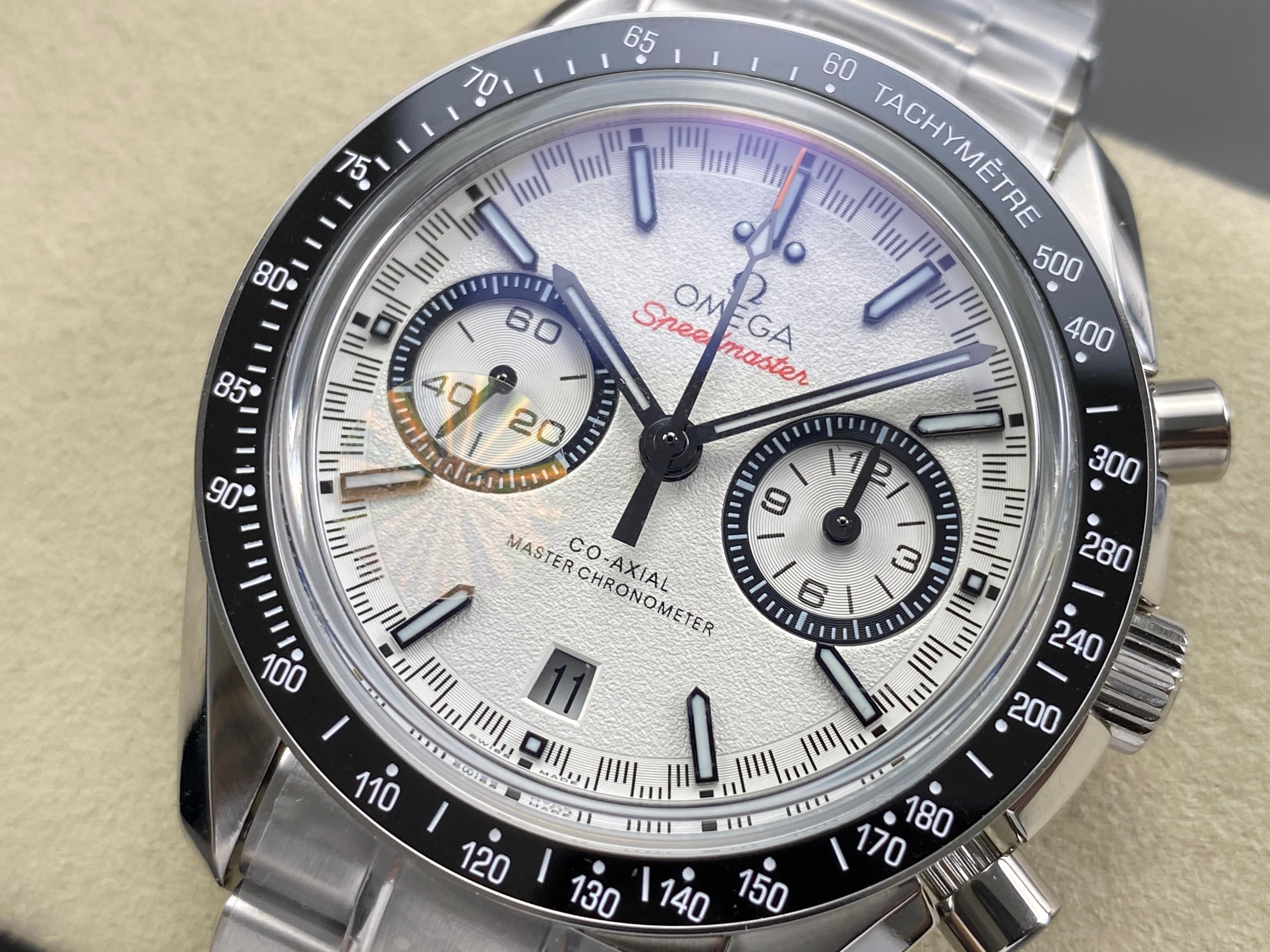 Omega Seamaster 42mm White Dial Black Bezel Steel