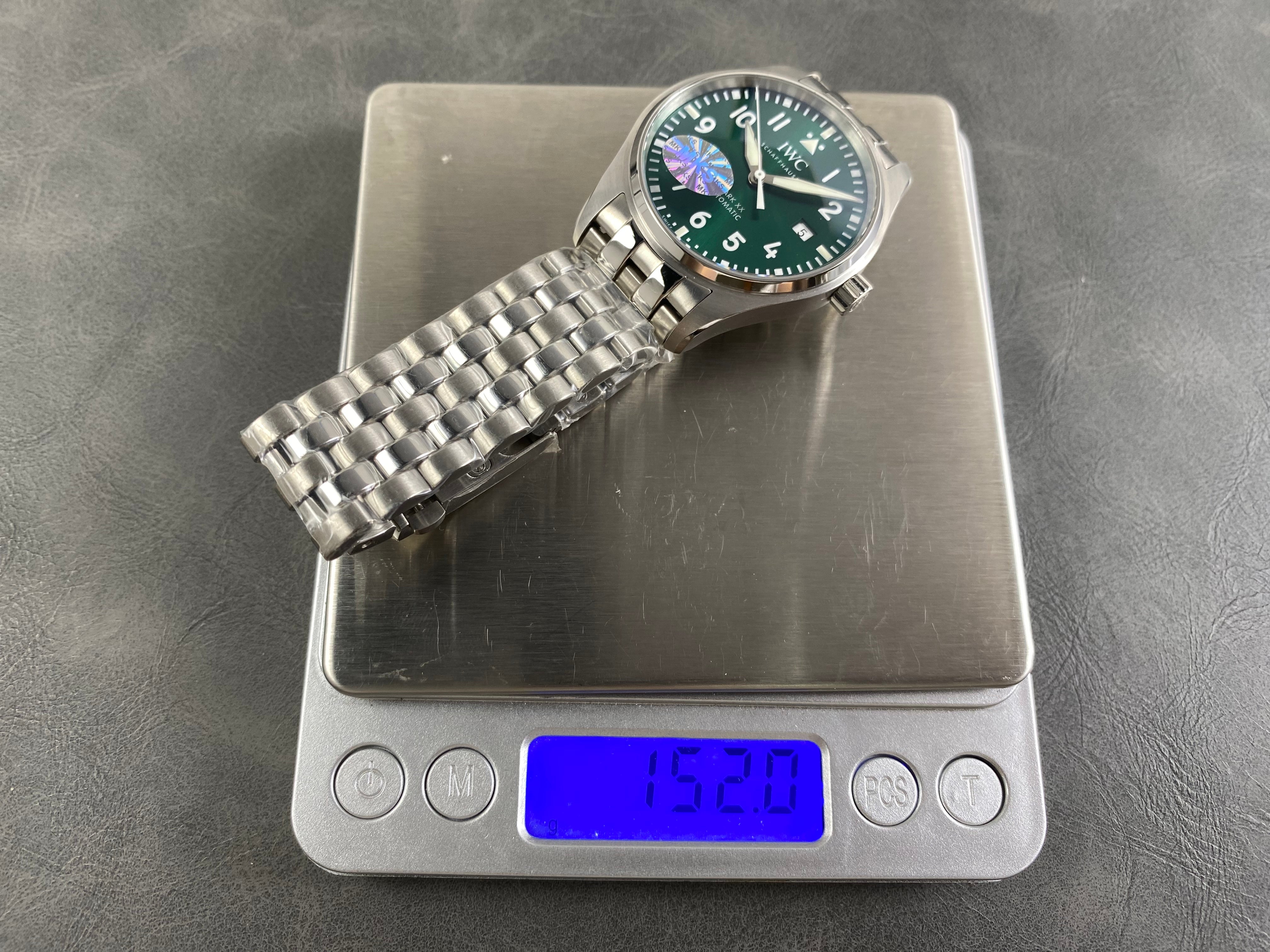 IWC Pilot's Mark XX 40mm Green Dial Steel Case
