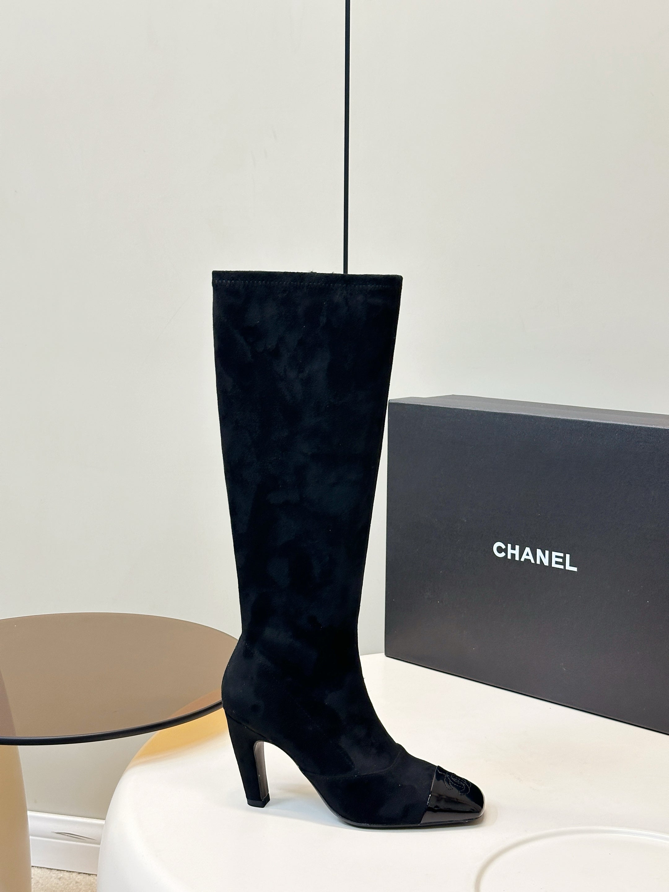 Chanel 2026 Stretch Boots 80mm Suede Cowhide 986293