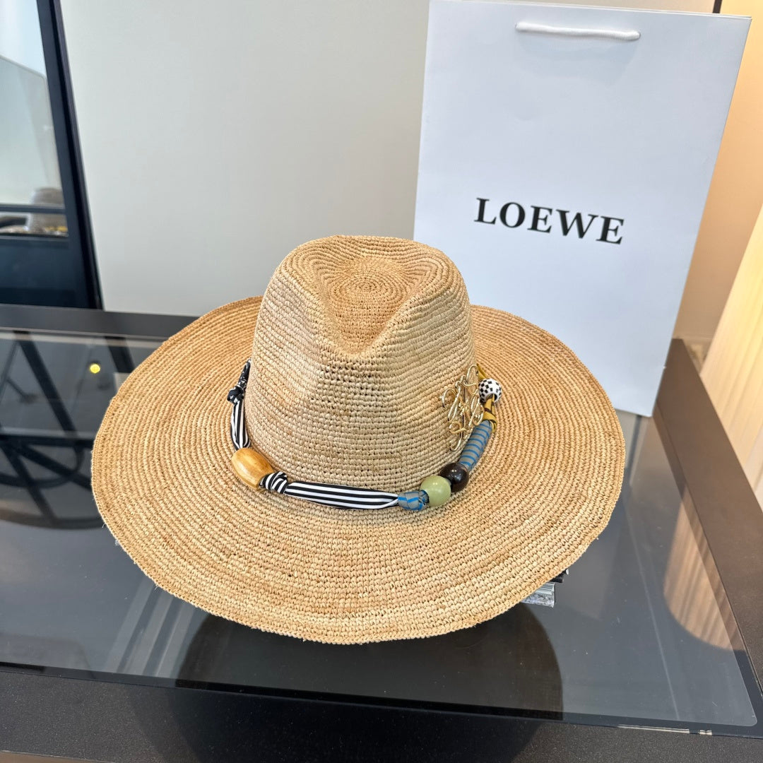 Loewe Beaded Straw Hat 216018