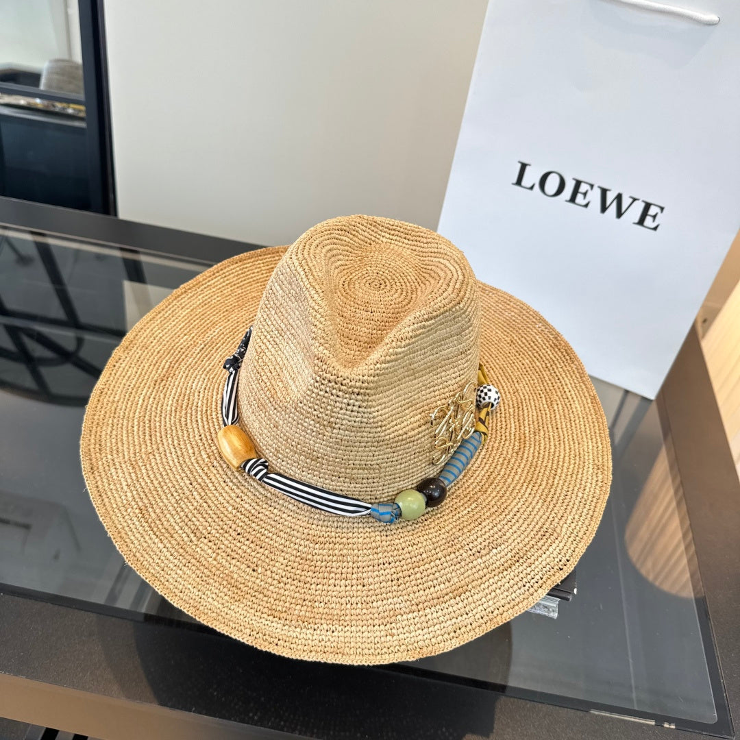 Loewe Beaded Straw Hat 216018