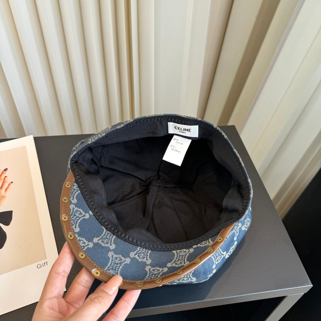 Celine Macadam Newsboy Cap 425666