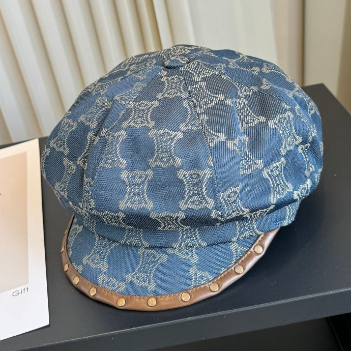 Celine Macadam Newsboy Cap 425666