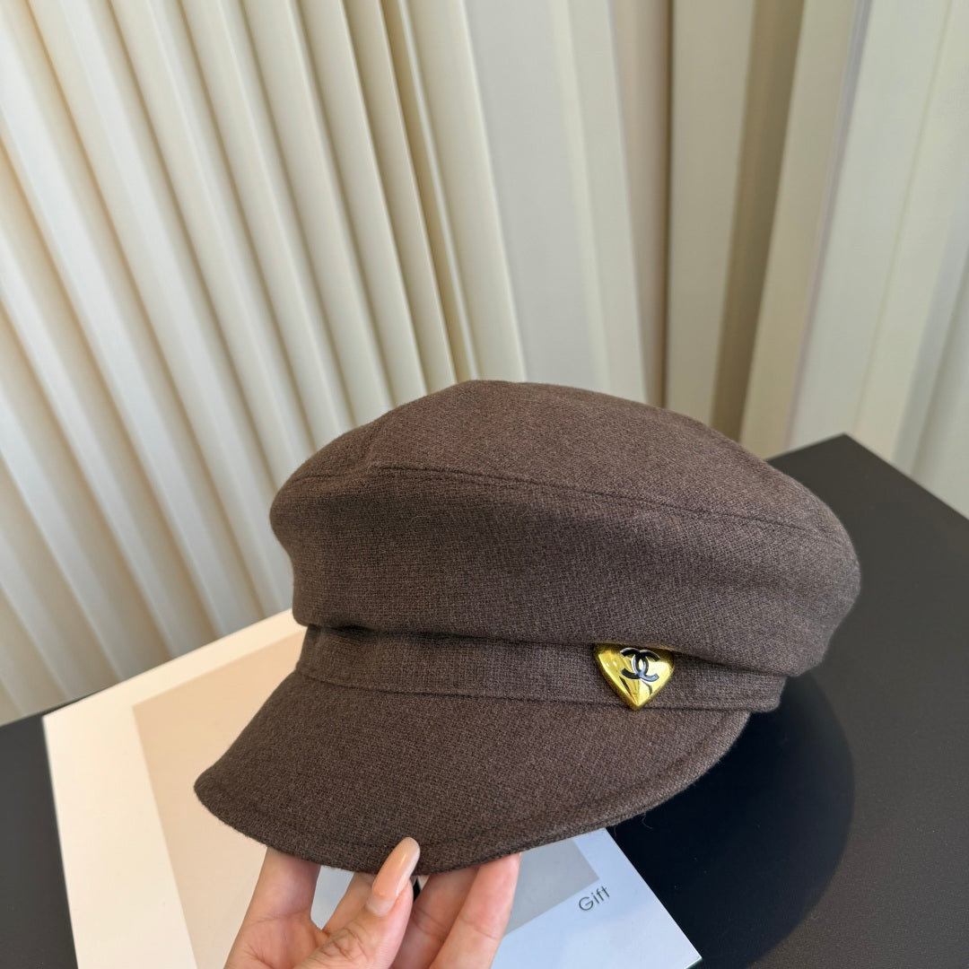 Chanel Dark Brown Felt Beret 425650
