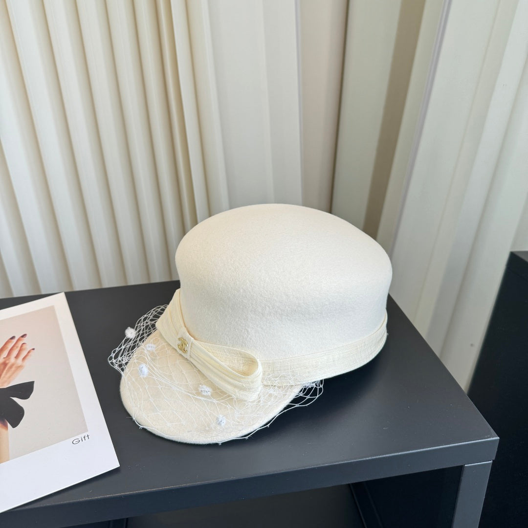 Chanel Cream-white Felt Hat 412823