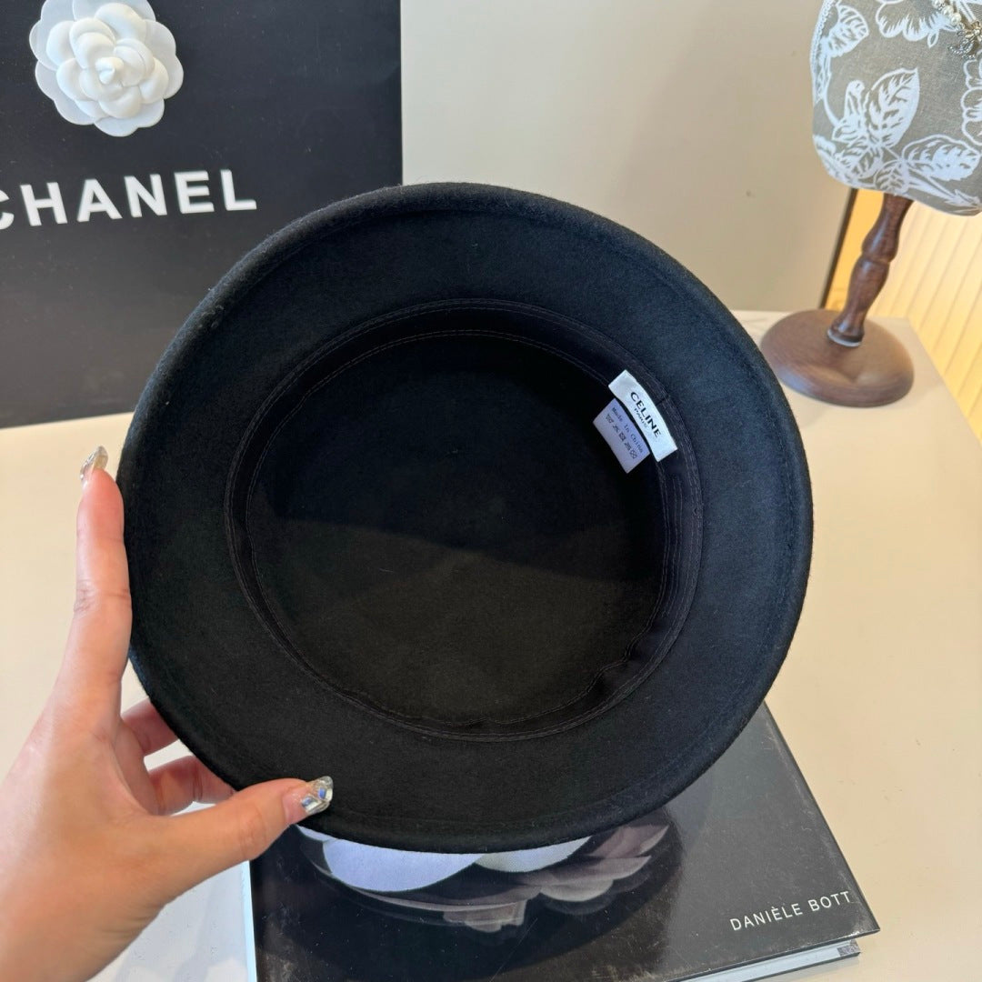 Chanel Bow Cashmere Bucket Hat 425553