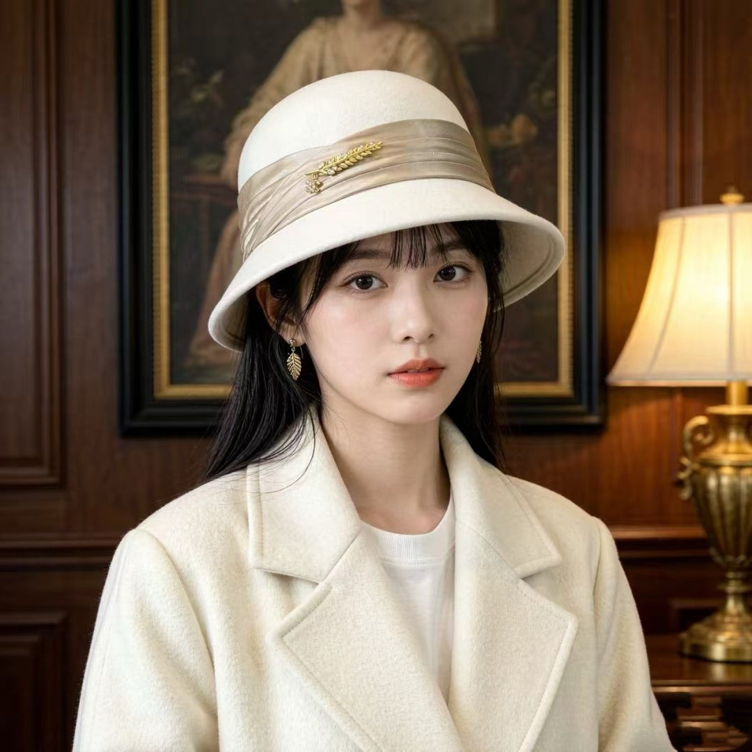 Chanel Felt Hat With Brooch 477662