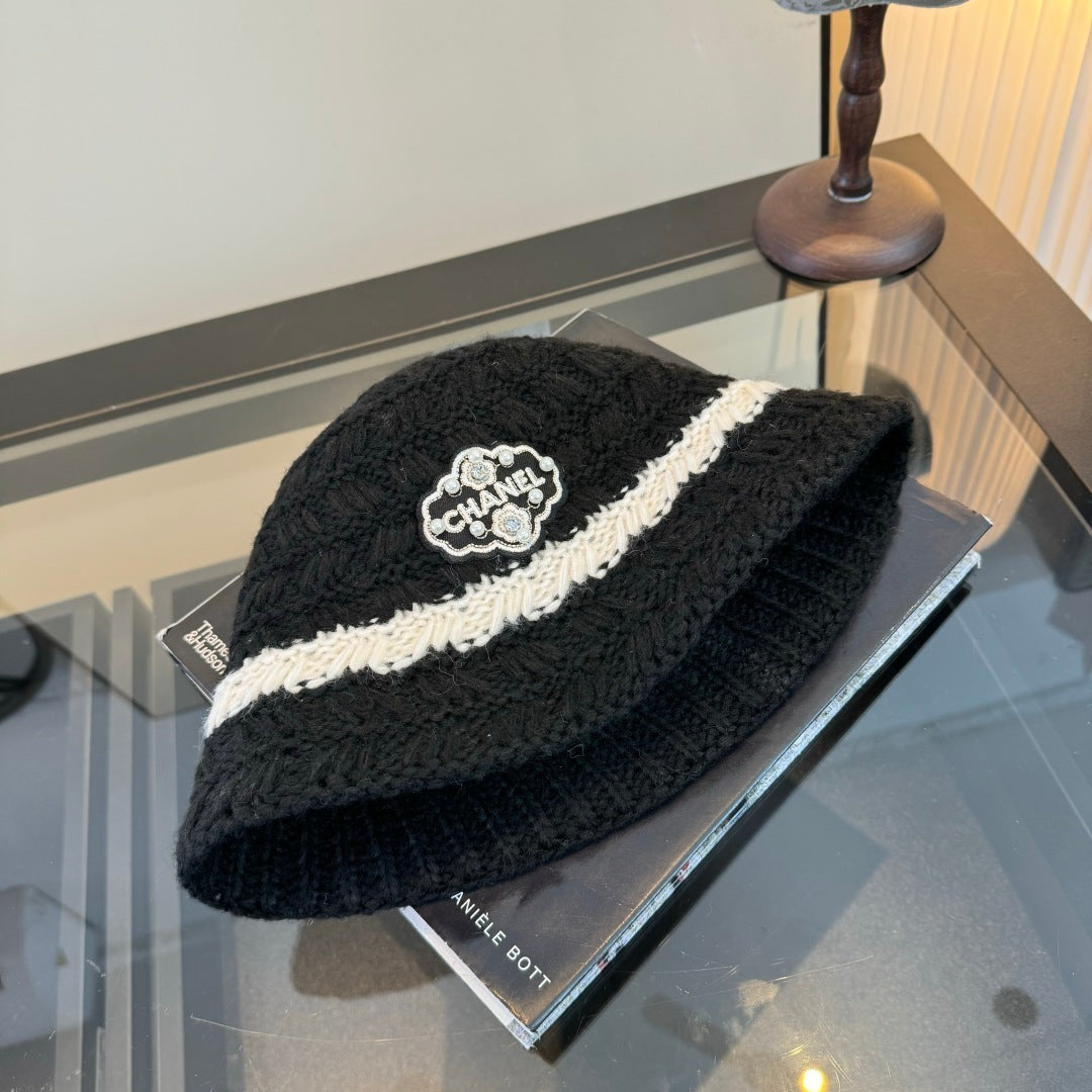 Chanel Rhinestone-embellished Logo Hat 477568