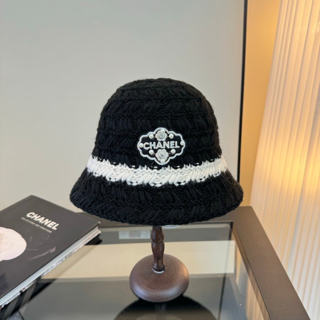 Chanel Rhinestone-embellished Logo Hat 477568