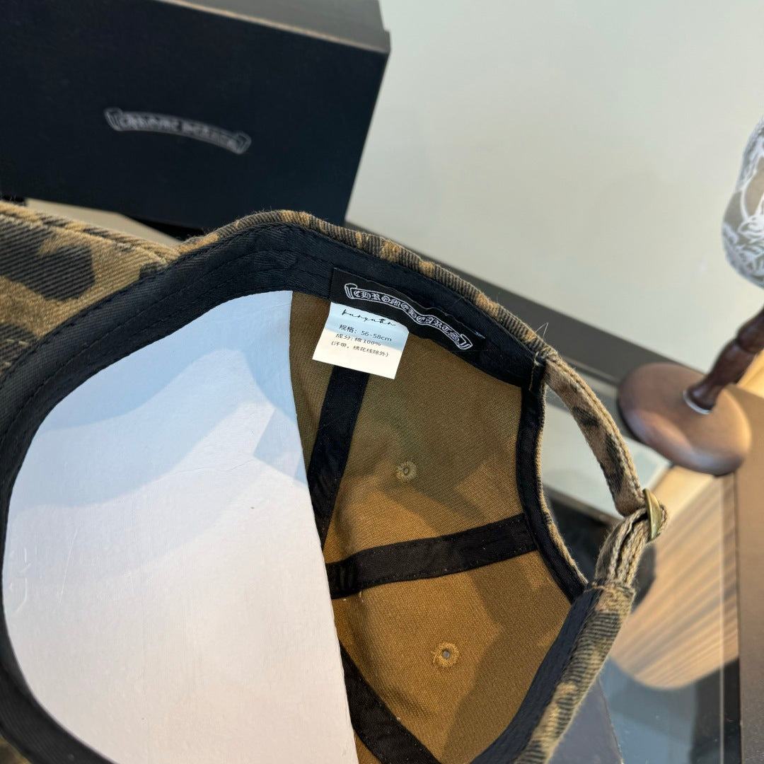 Chrome Hearts Kaki Brown Baseball Cap Hat 497924