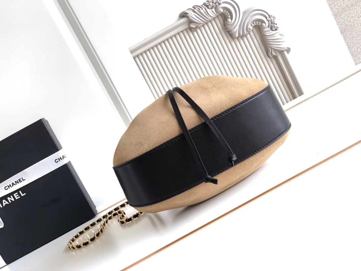 Chanel 2026 Drawstring Cloud Bucket Bag 32cm Suede Calfskin