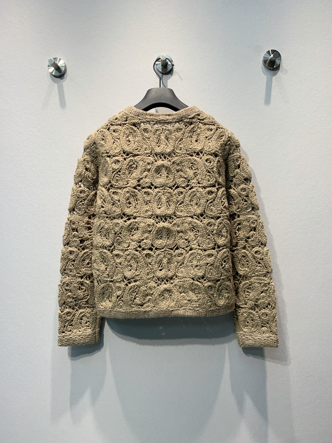 Celine 2026 Crochet Cardigan Brown Wool 406211