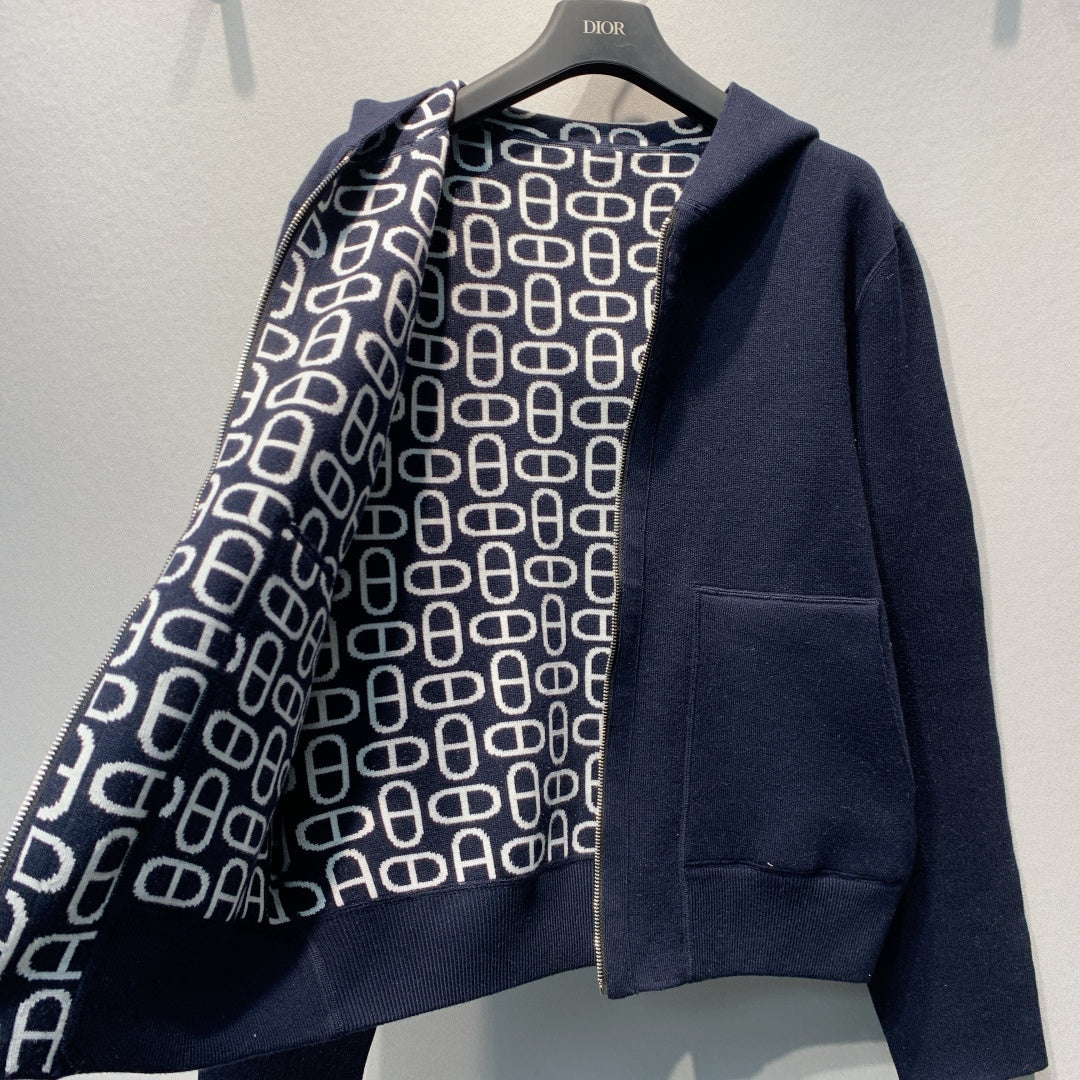 Hermes 2026 Hooded Cardigan Wool 413938