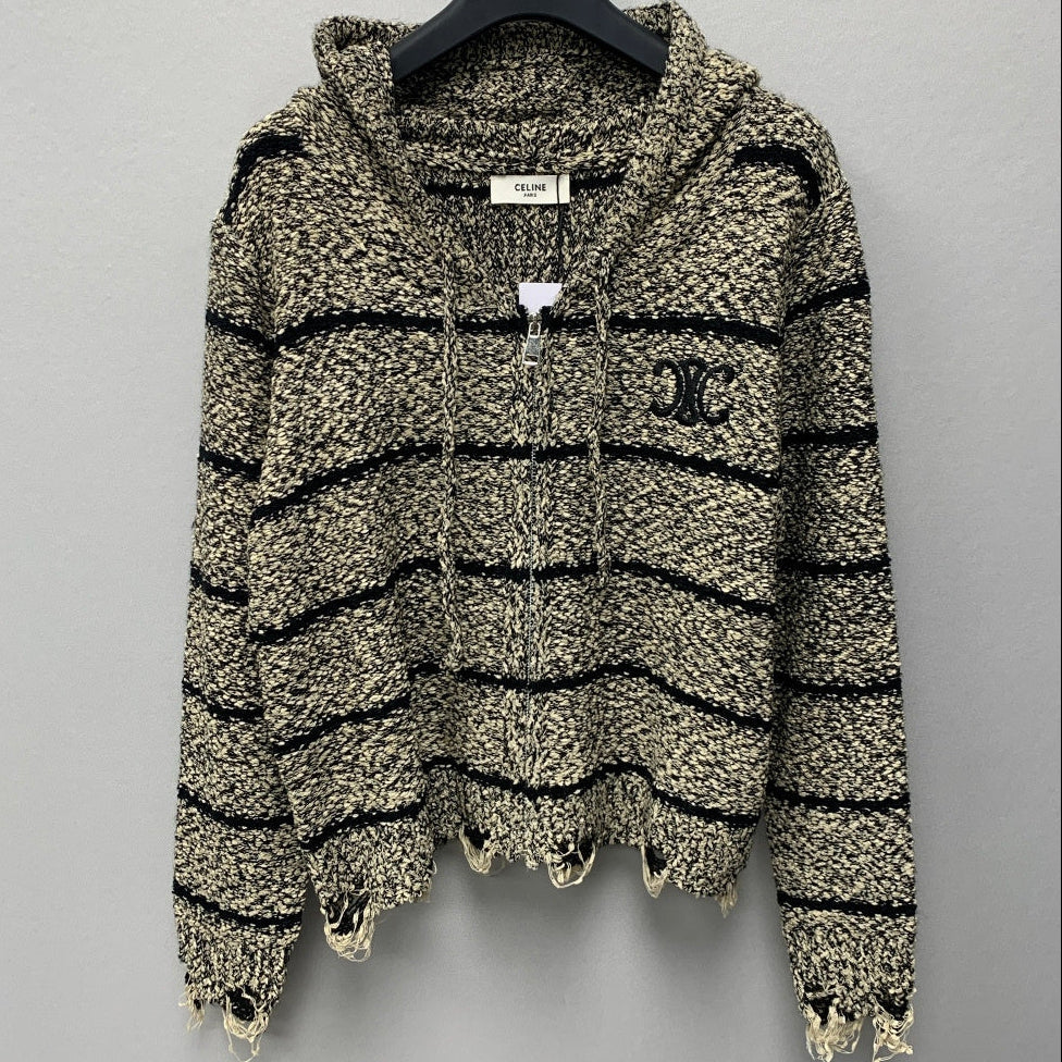 Celine 2026 Striped Hoodie Wool 429500