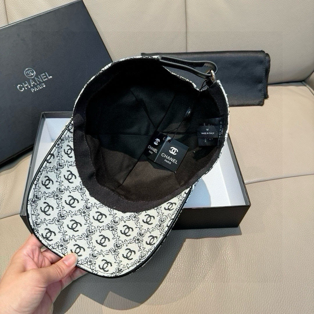 Chanel CC Logo Jacquard Baseball Cap 413094