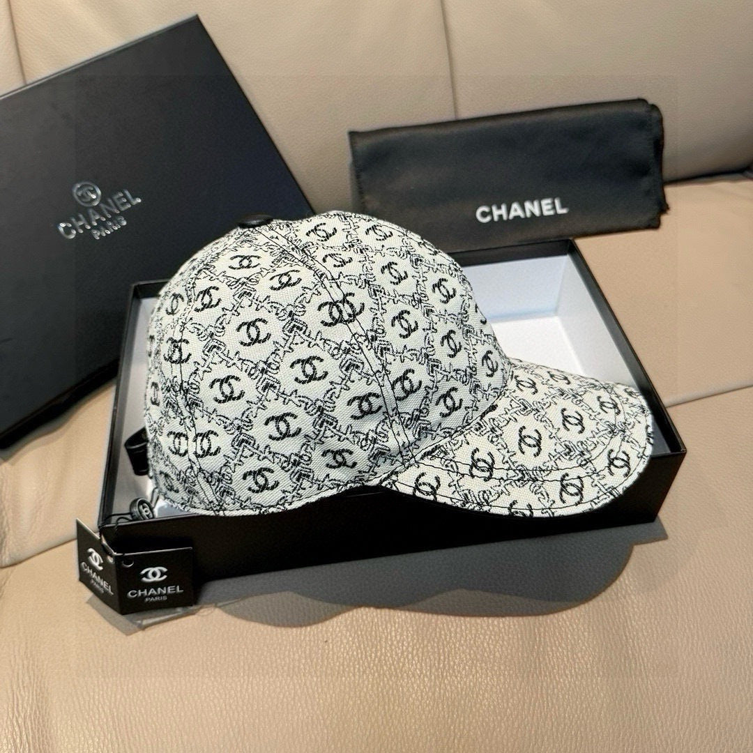 Chanel CC Logo Jacquard Baseball Cap 413094