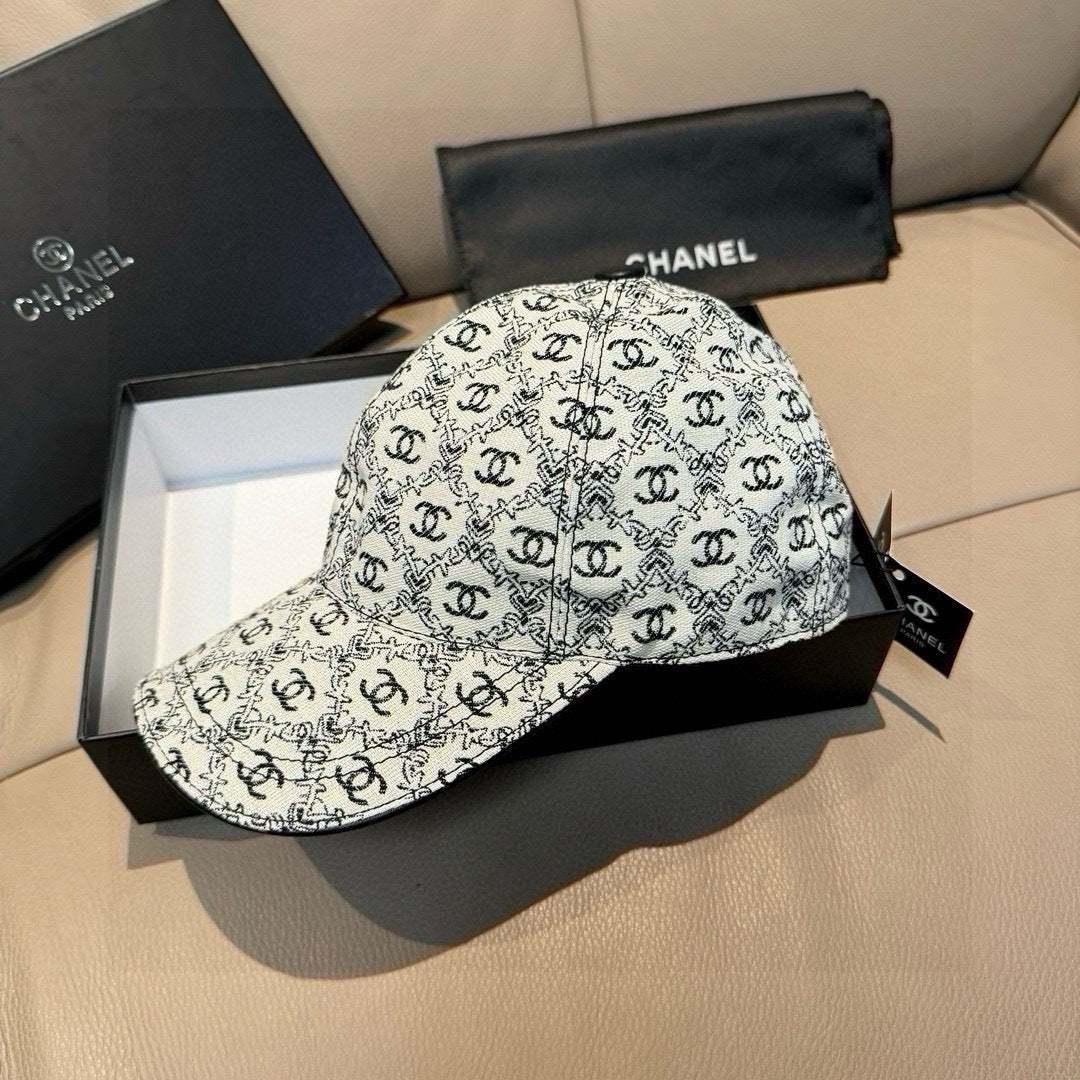 Chanel CC Logo Jacquard Baseball Cap 413094