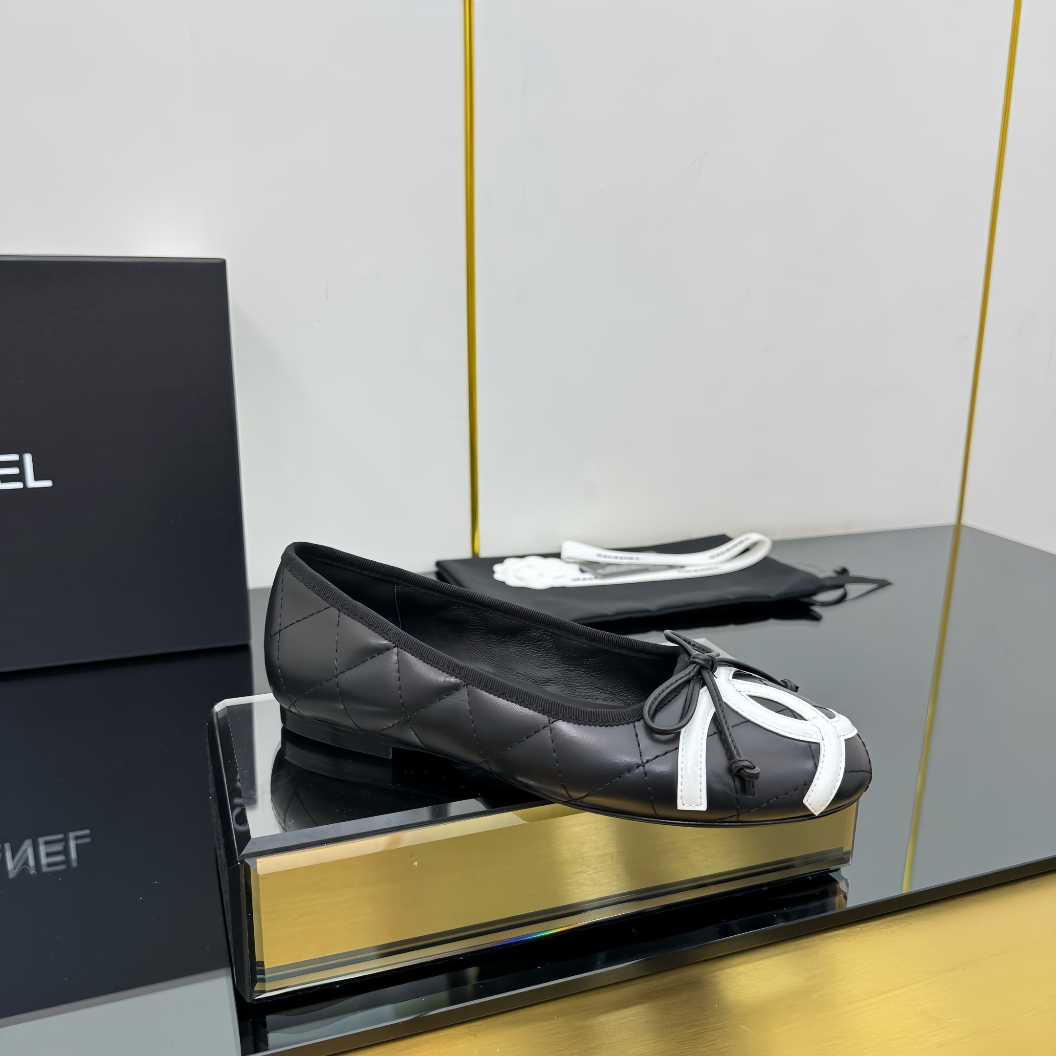 CC 2026 Cambon Ballet Flat Quilted Calfskin