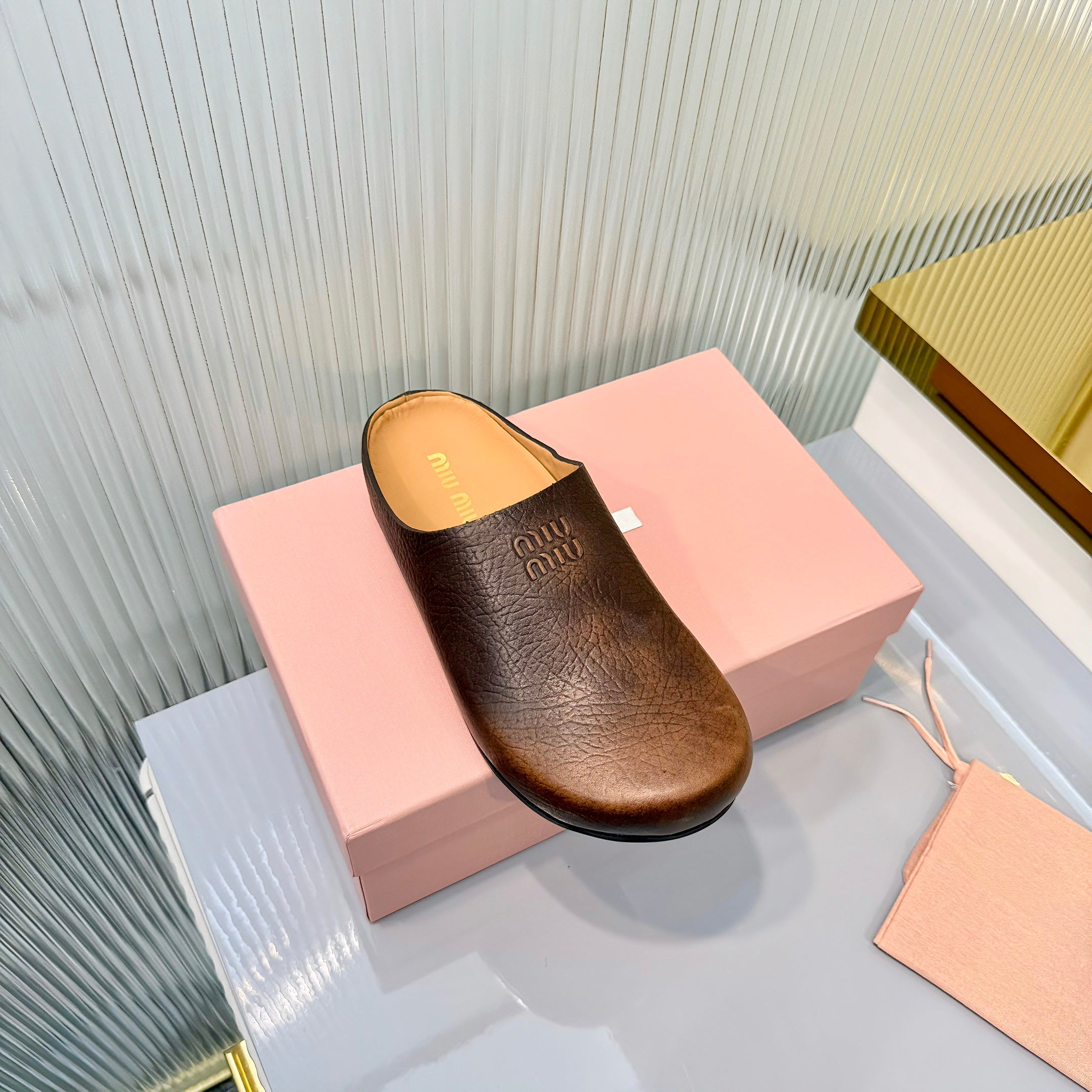 Miumiu 2026 Palisander Mule Leather 924340