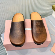 Miumiu 2026 Palisander Mule Leather 924340