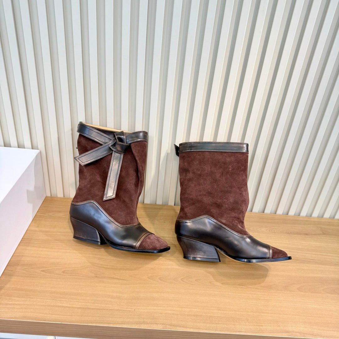 Loewe 2026 Belen Ankle Boots Suede Leather 147548