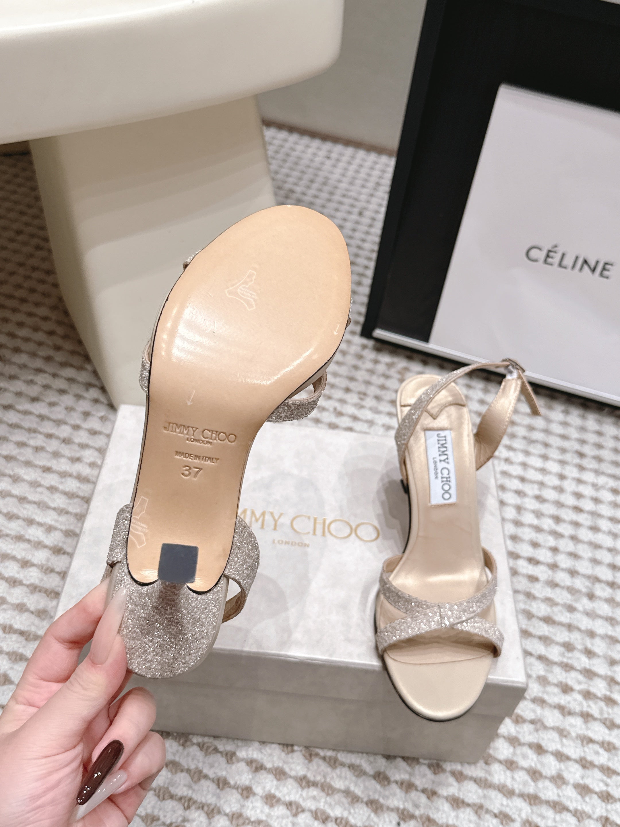 Jimmy Choo 2026 Elsy Sandals Suede Leather 930980