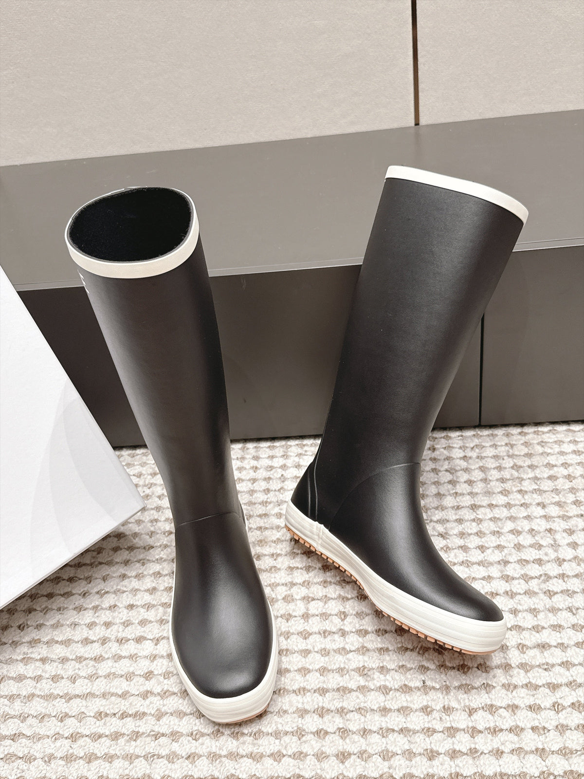 Celine 2026 Flat Rain Boots Rubber 990650