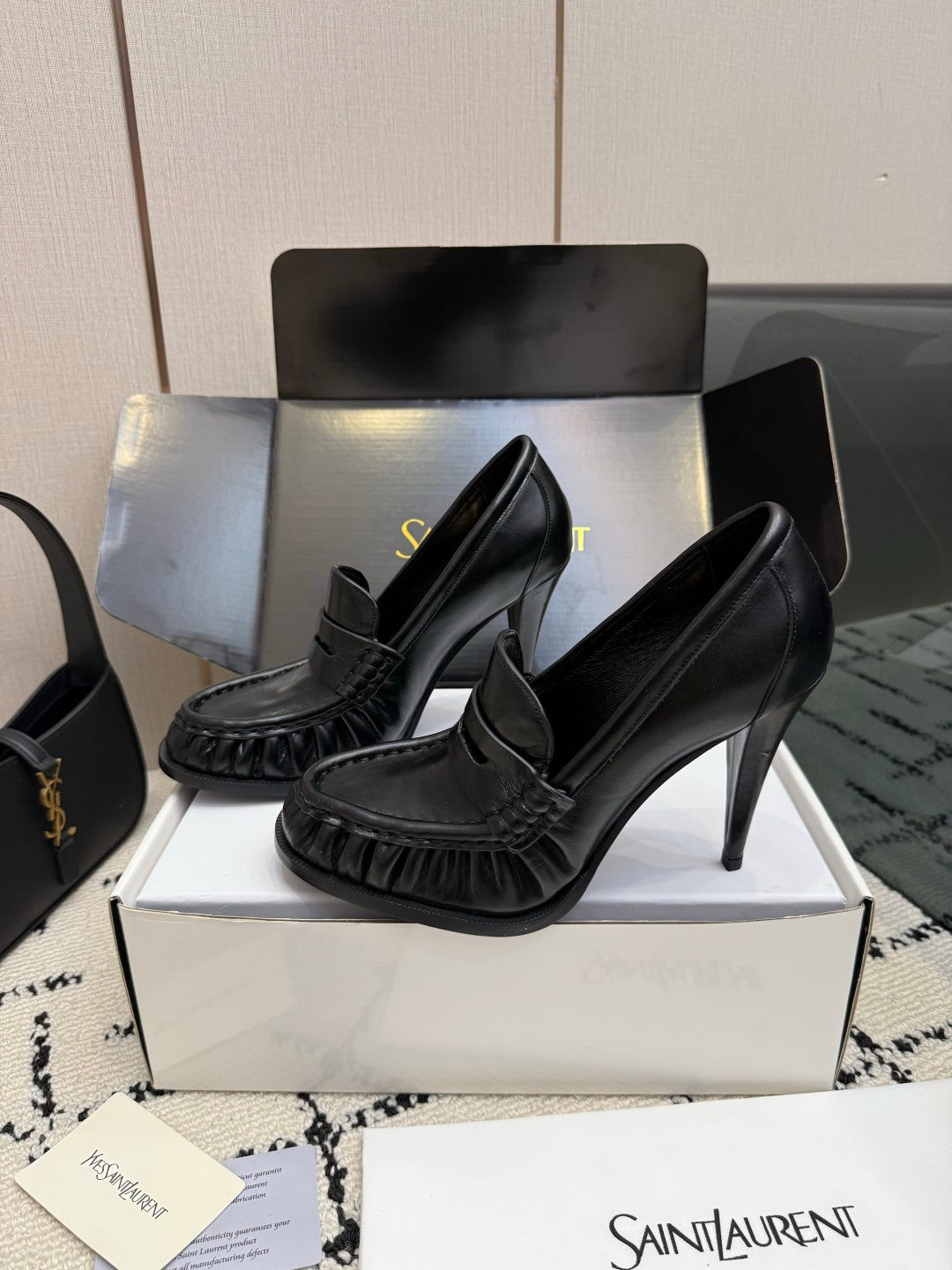 YSL 2026 Le Loafer Pumps 105mm Suede Leather 203272