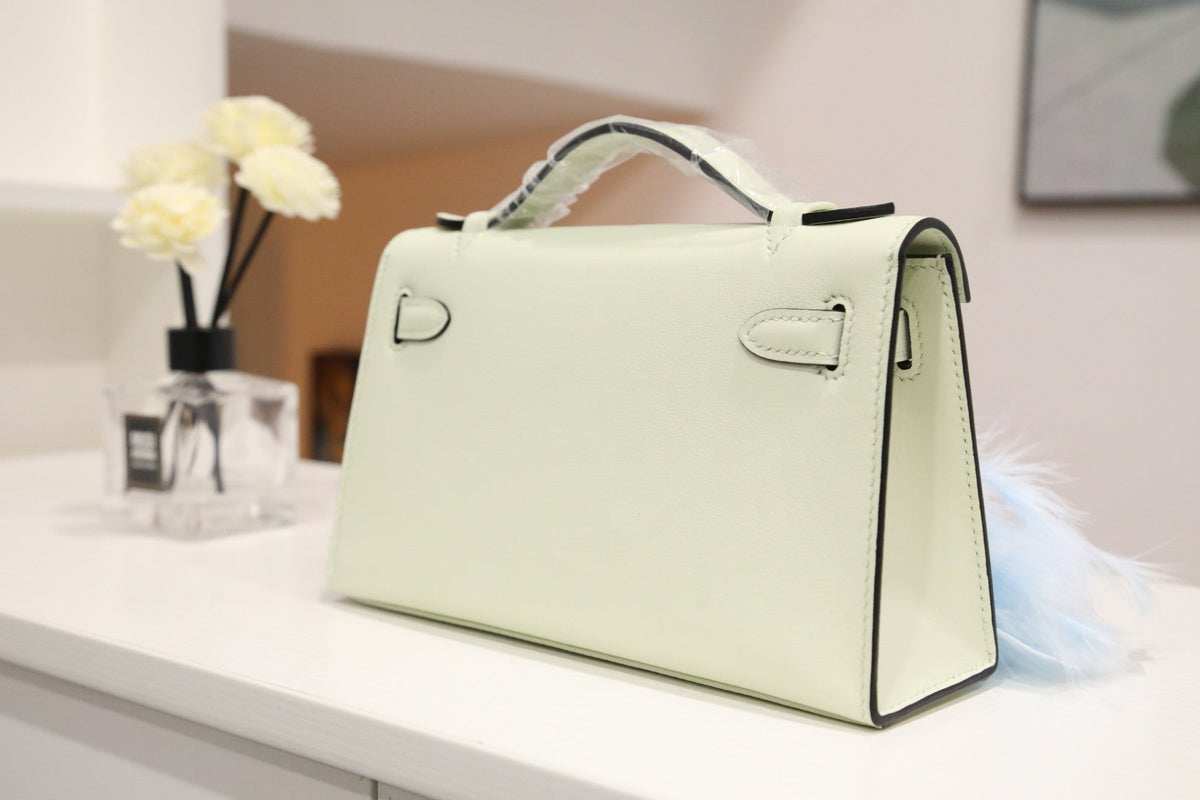 High-end Hermes 2026 Kelly Pochette Feather 22cm Bag Swift Leather