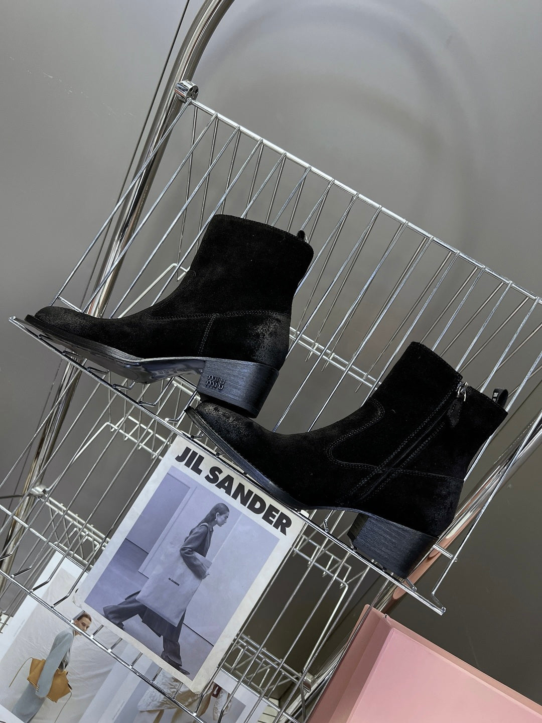 Miu Miu 2026 Western Ankle Boots Suede Leather 994192