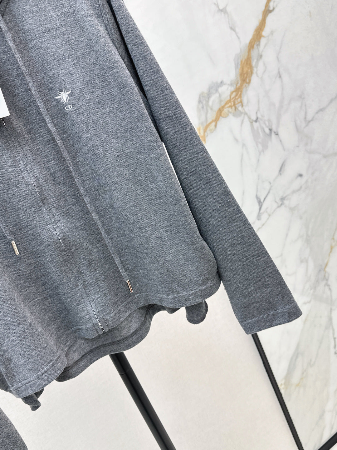CD 25 Drawstring Hoodie Cotton And Stretch Wool