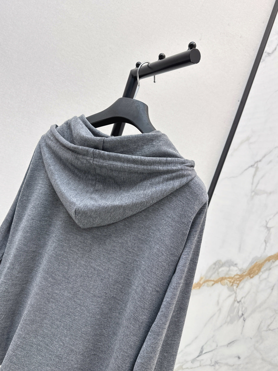 CD 25 Drawstring Hoodie Cotton And Stretch Wool